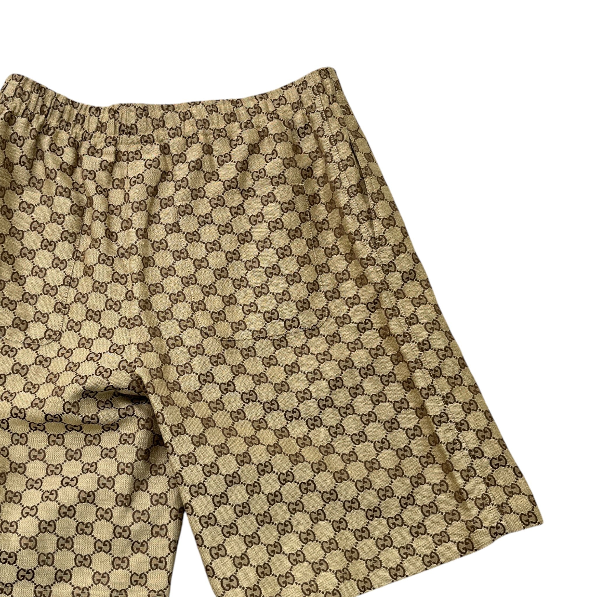 Men's Gg Supreme Shorts Beige Size IT 50 / UK 34