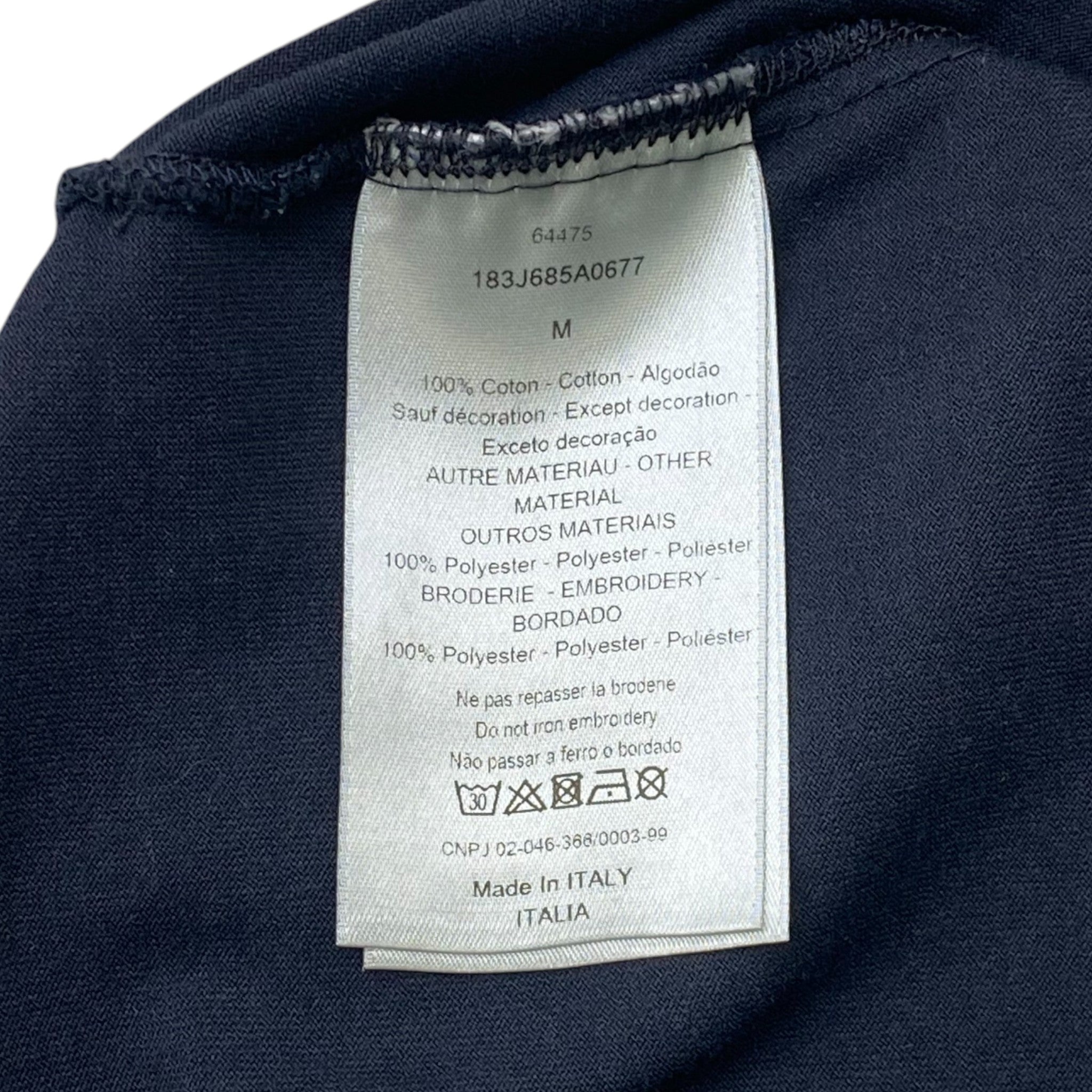 Men's Embroidered Logo T-Shirt Navy Size M