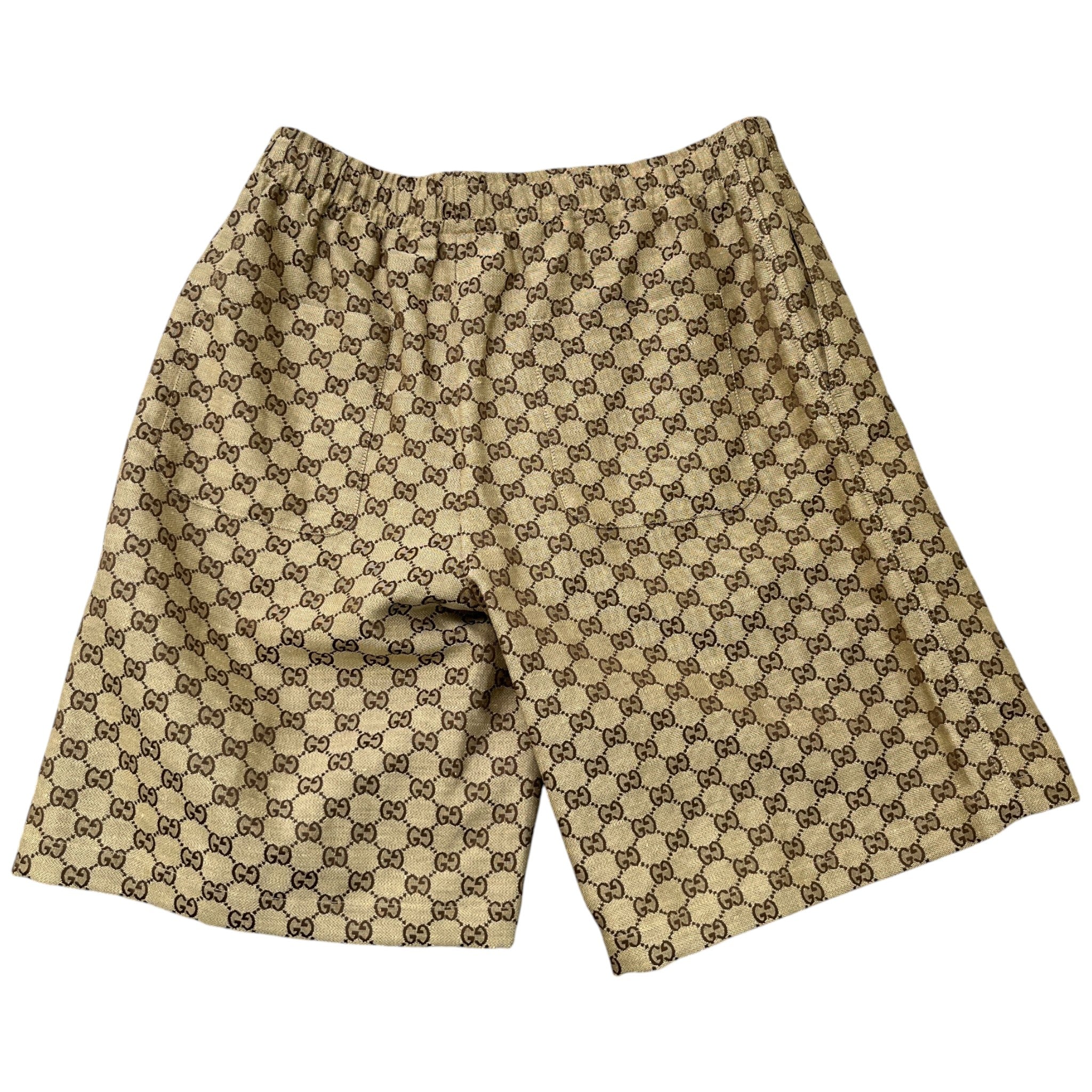 Men's Gg Supreme Shorts Beige Size IT 50 / UK 34