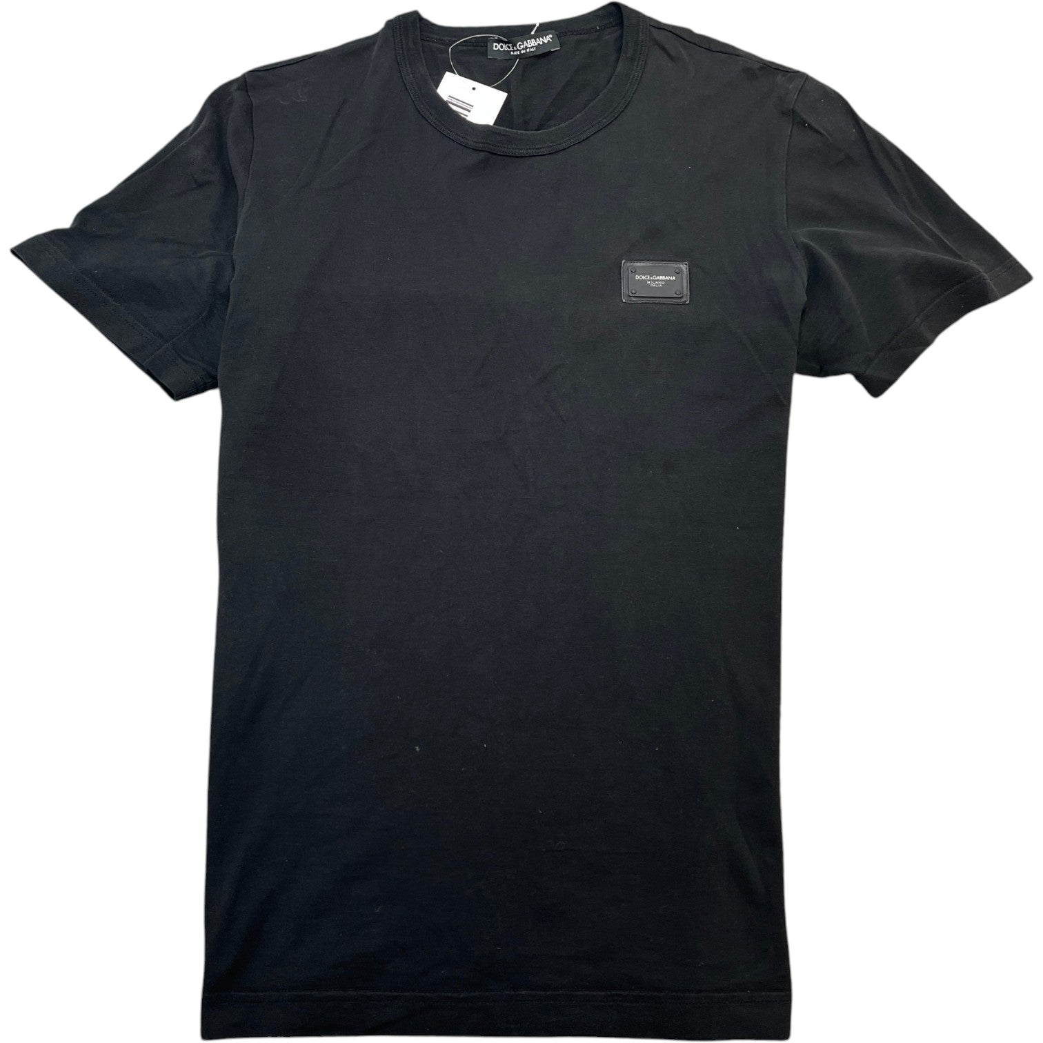Men's Plaque Logo T-Shirt Black Size IT 52 / UK XL