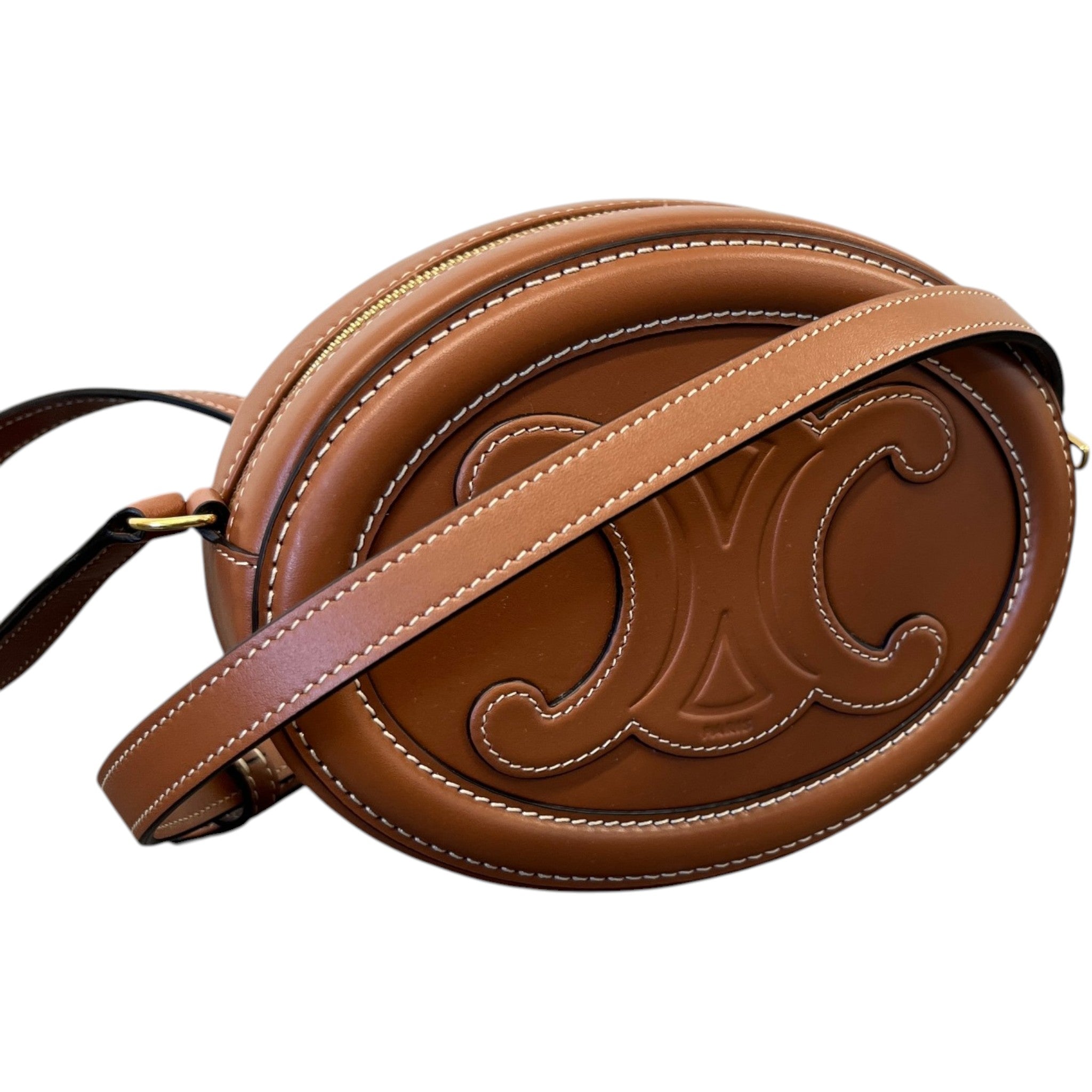 Women's Oval Cuir Triomphe Bag Brown