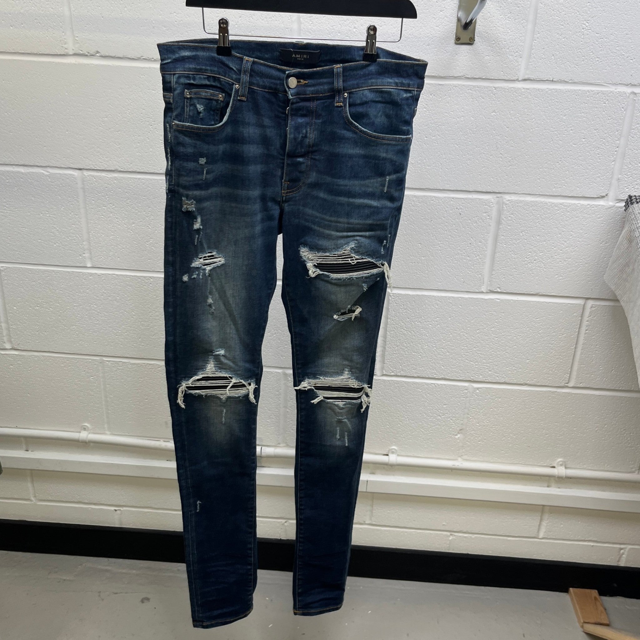 Men's Mx1 Distressed Jeans Blue Size Waist 33"