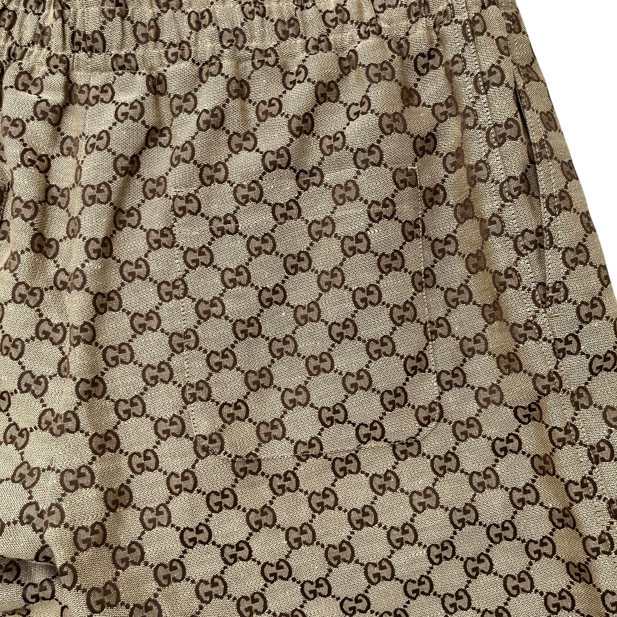 Men's Gg Supreme Shorts Beige Size IT 50 / UK 34