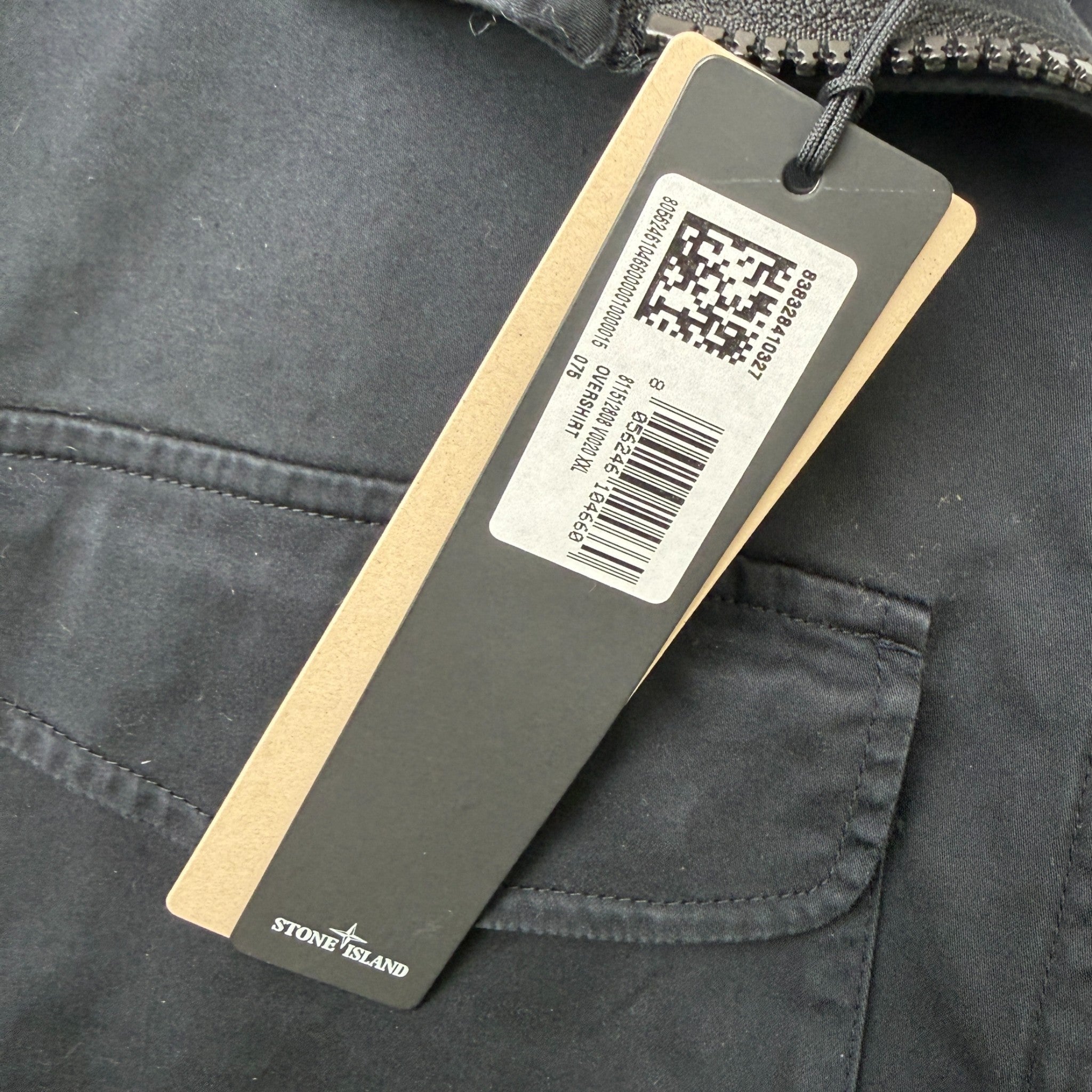 Men's Applique Logo OverShirt Black Size XXL