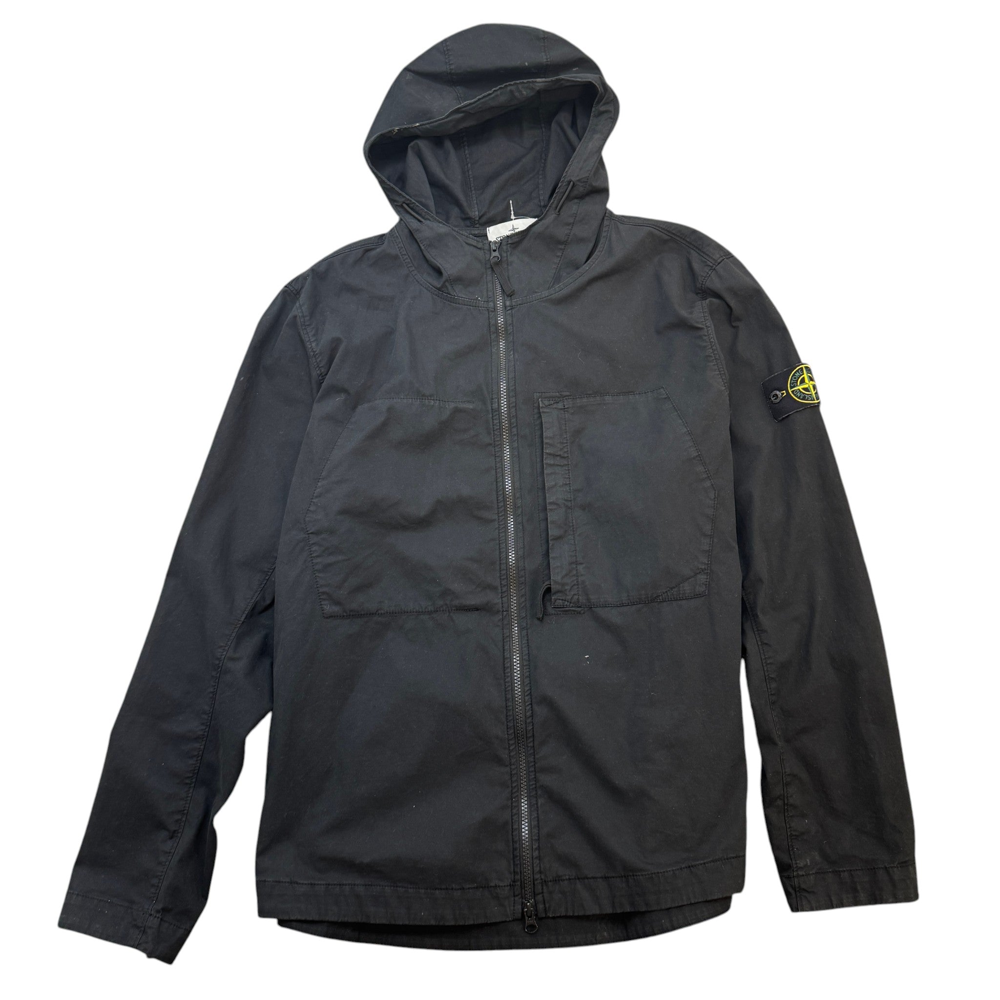 Men's Applique Logo Supima Twill Jacket Black Size XXL