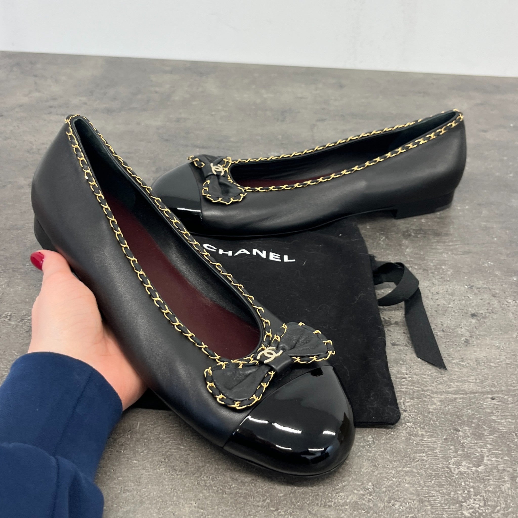 Women's Ballet Flats Lambskin Mules Black Size EU 41 / UK 8