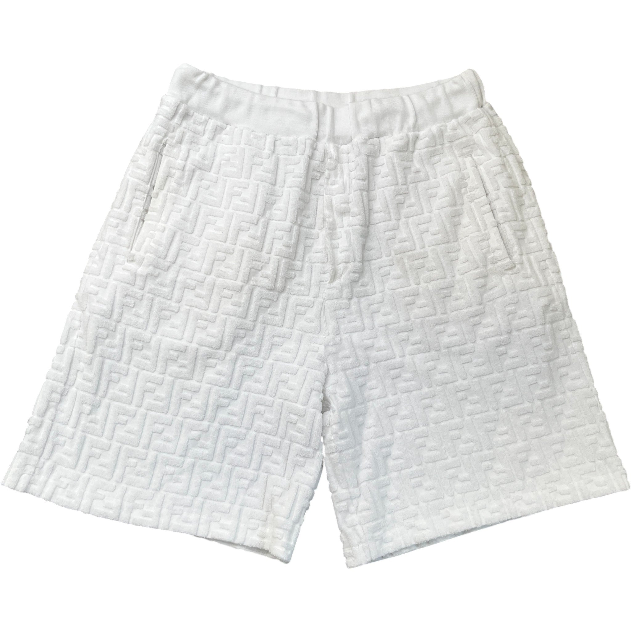 Men's Ff Motif Shorts White Size IT 48 / UK 32