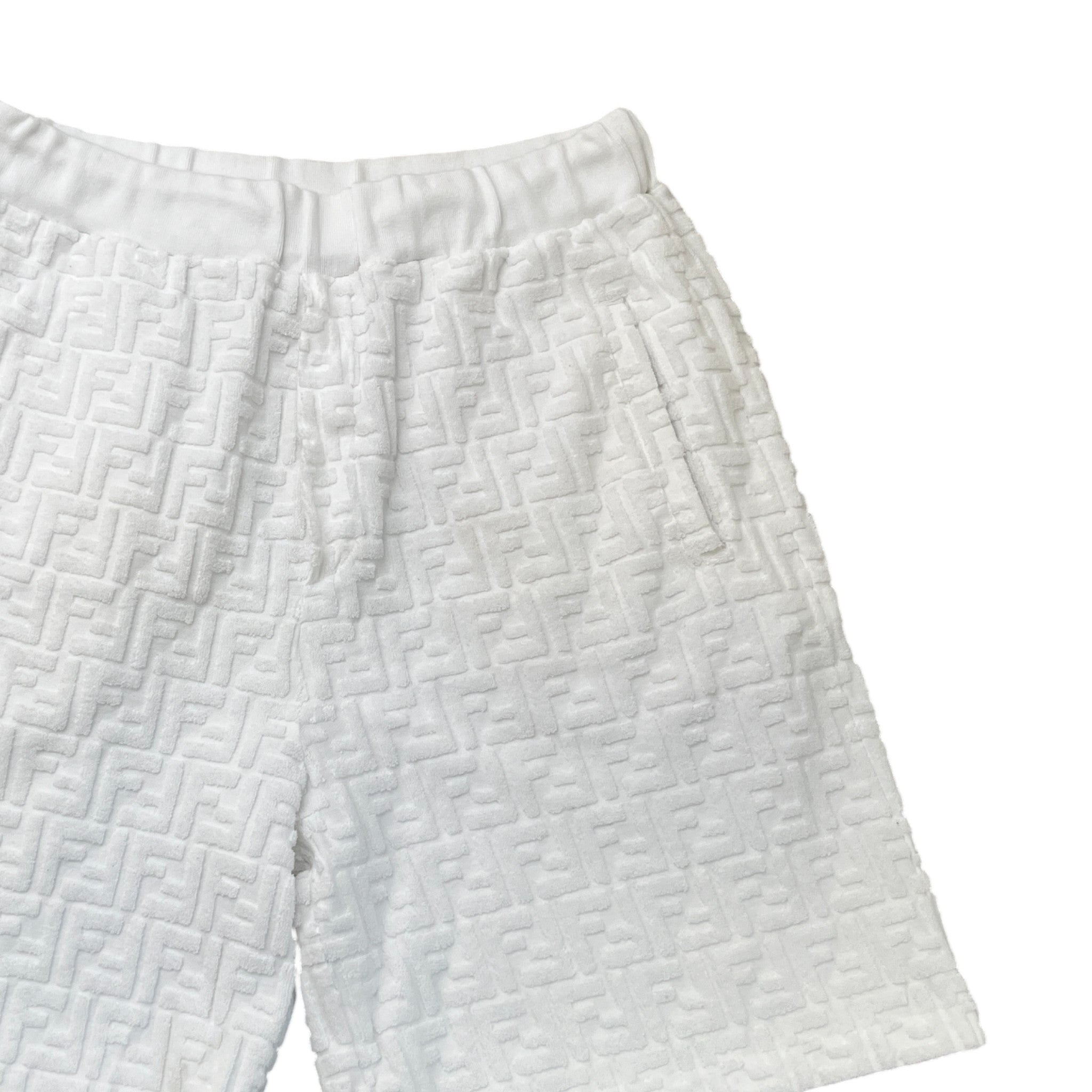 Men's Ff Motif Shorts White Size IT 48 / UK 32