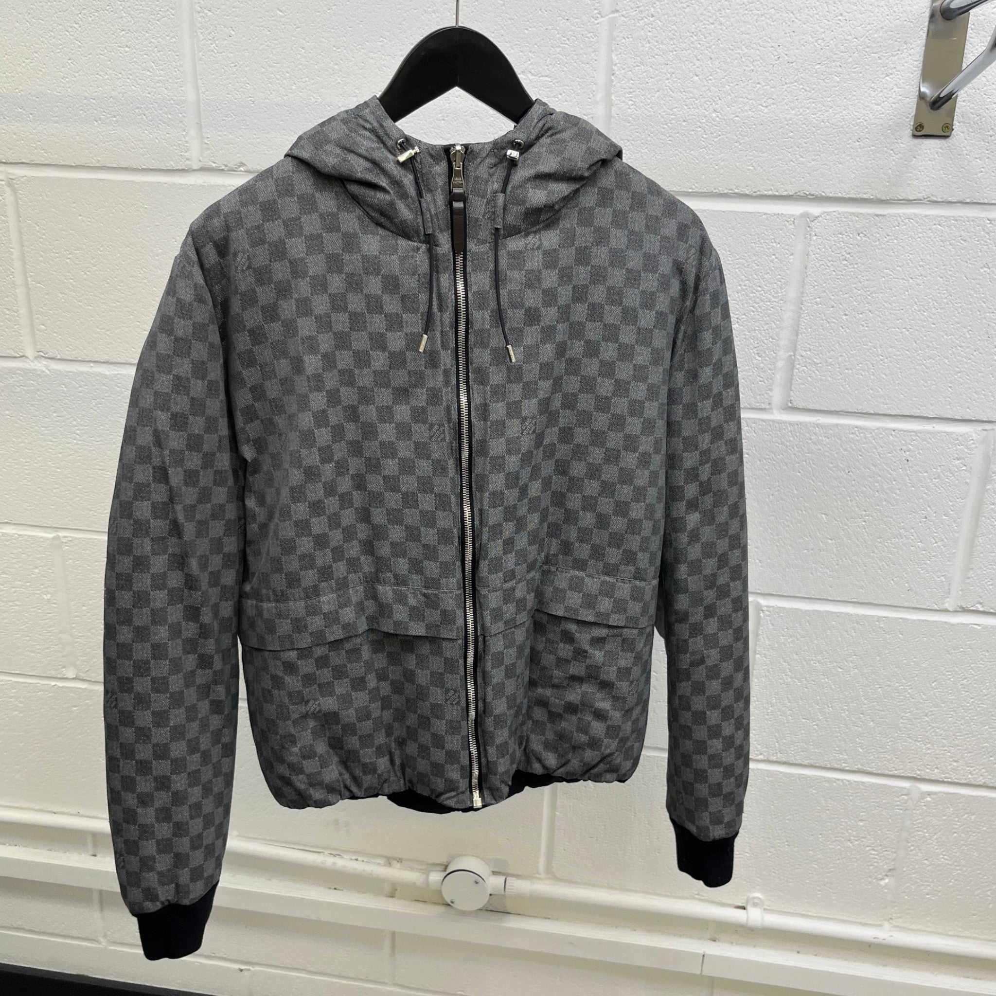 Men's Damier Graphite Reversible Down Jacket Black Size IT 48 / M