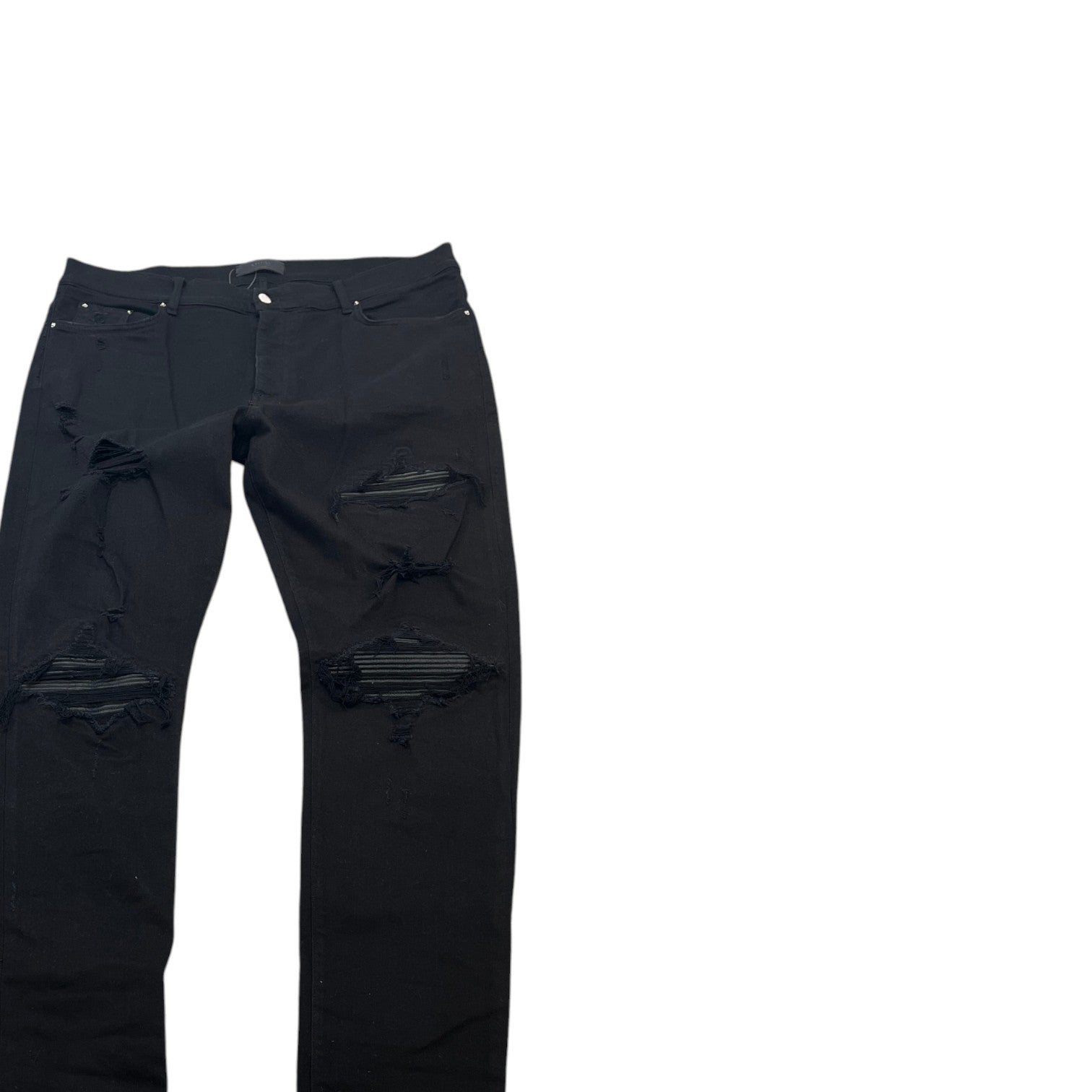 Men's Mx1 Distressed Jeans Black Size Waist 38"