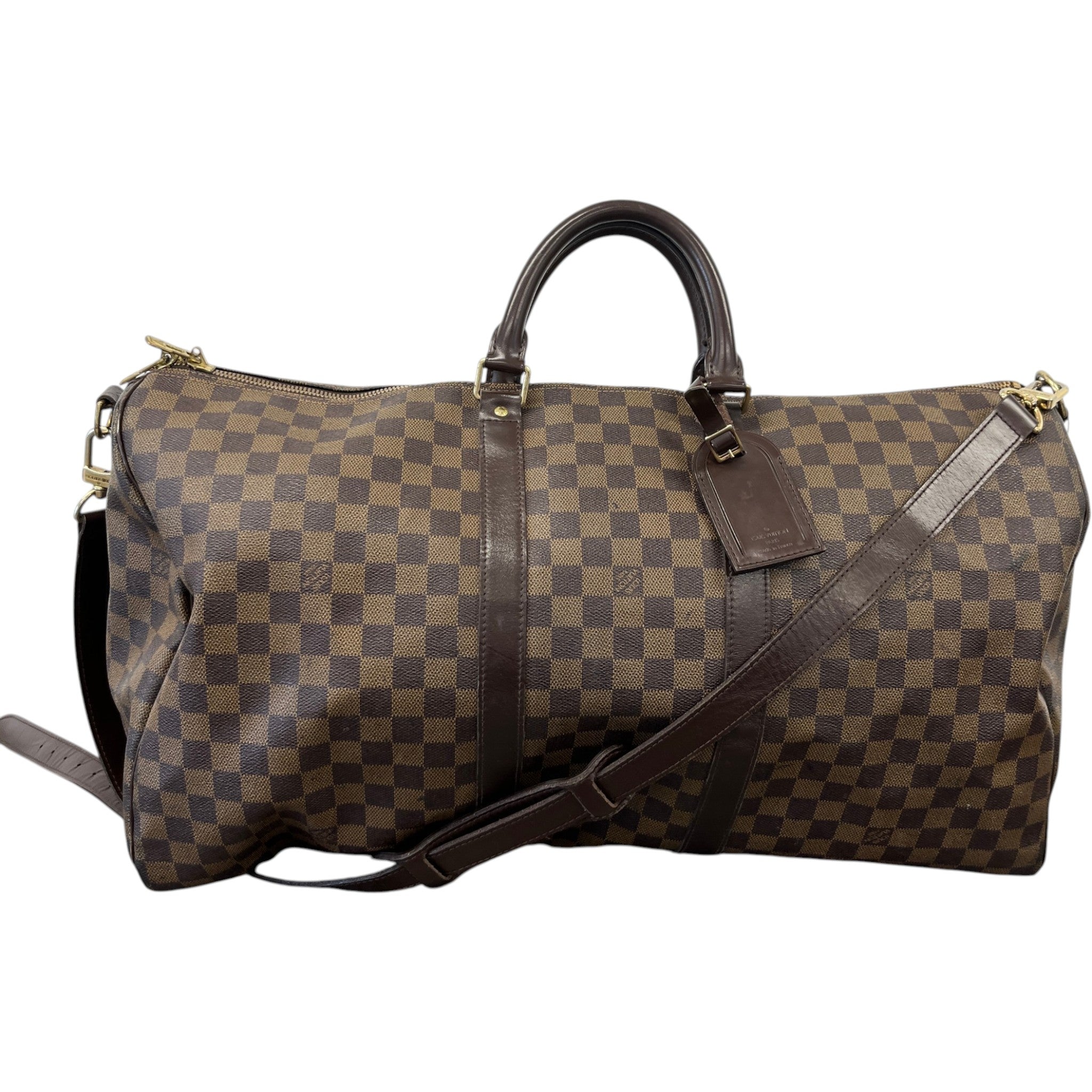 Women's Damier Ebene Keepall Bandoulière 55 Bag Brown