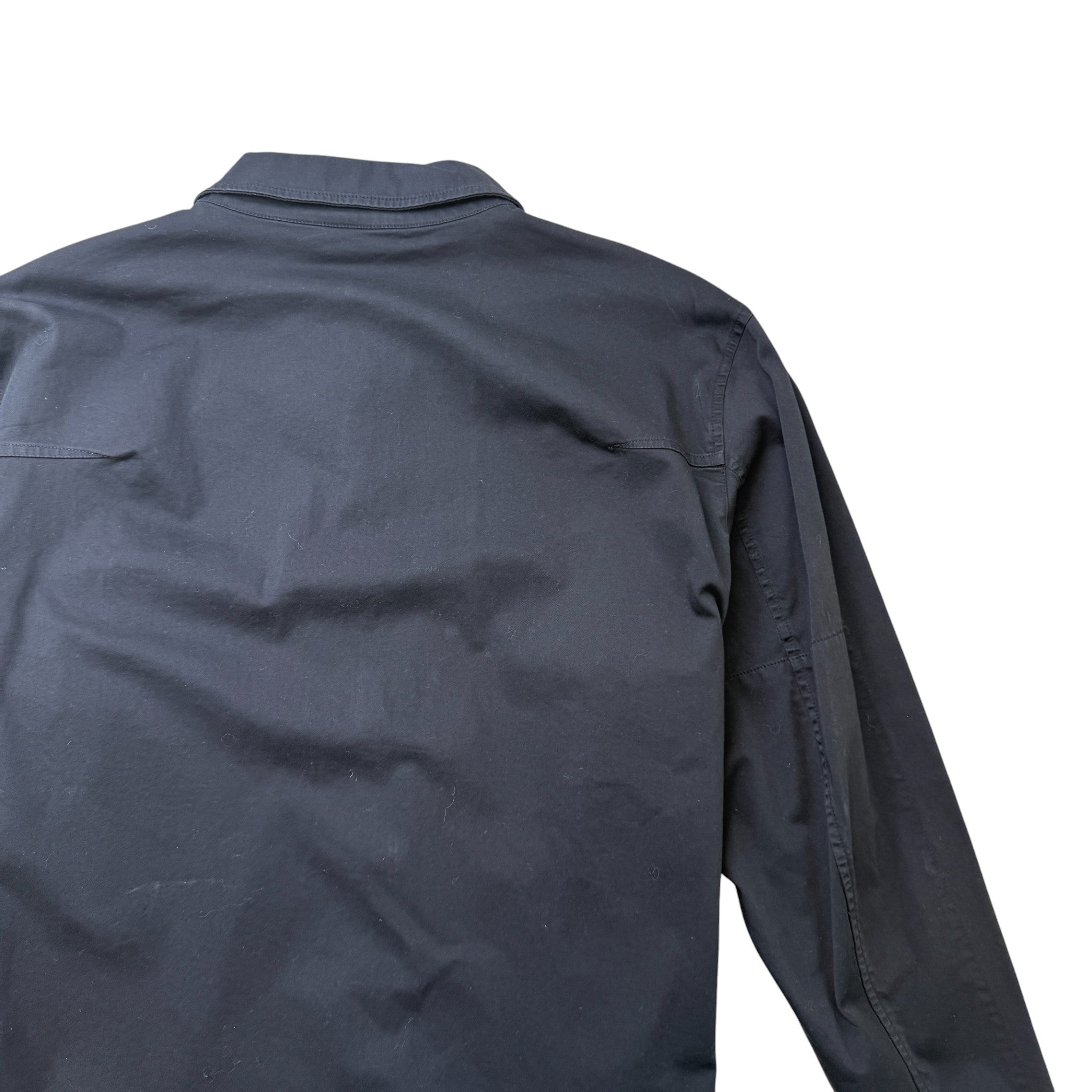 Men's Applique Logo OverShirt Black Size XXL