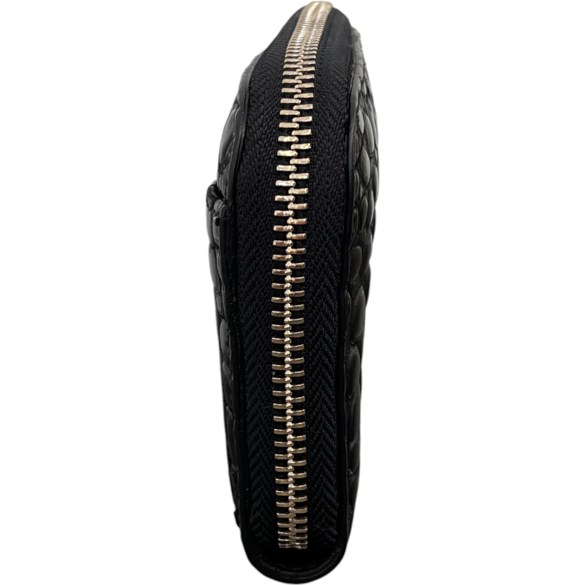 Women's Logo Crocodile Embossed Wallet Black