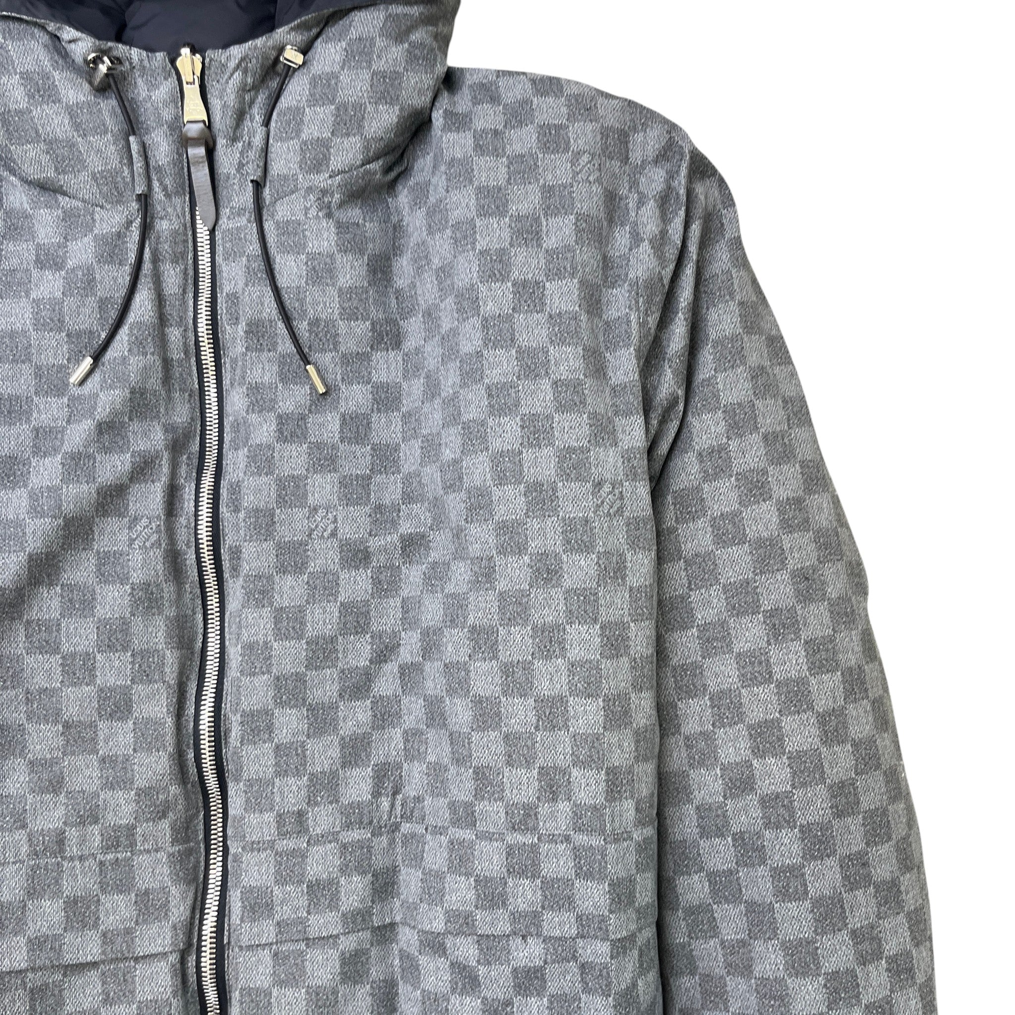 Men's Damier Graphite Reversible Down Jacket Black Size IT 48 / M