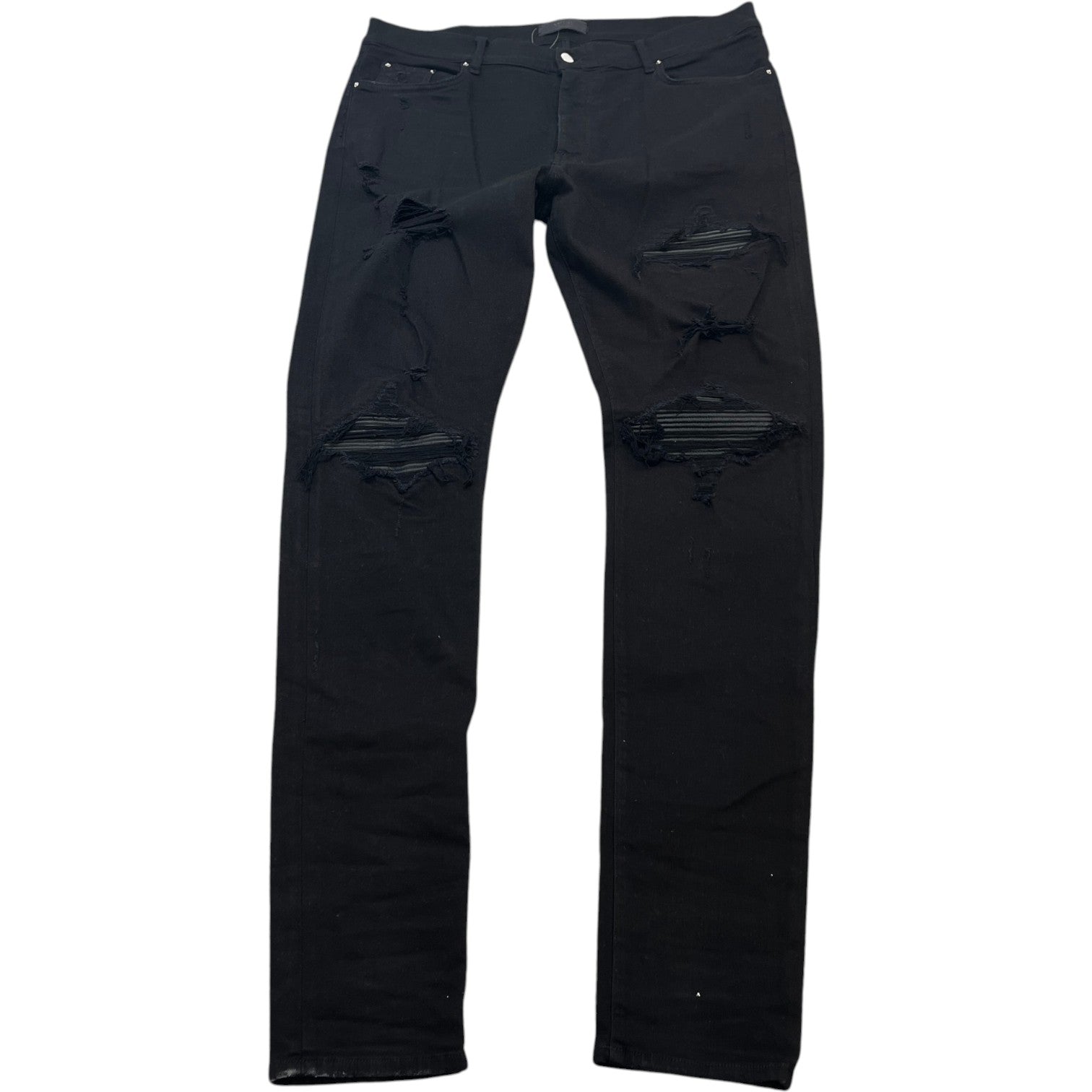 Men's Mx1 Distressed Jeans Black Size Waist 38"