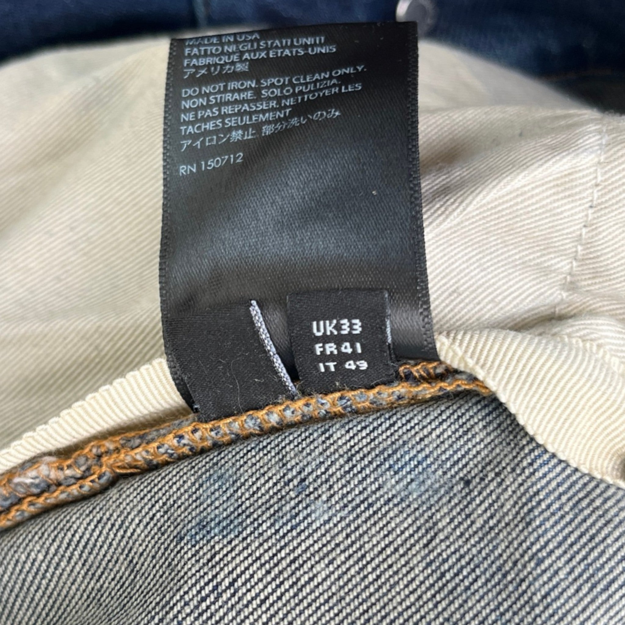 Men's Mx1 Distressed Jeans Blue Size Waist 33"