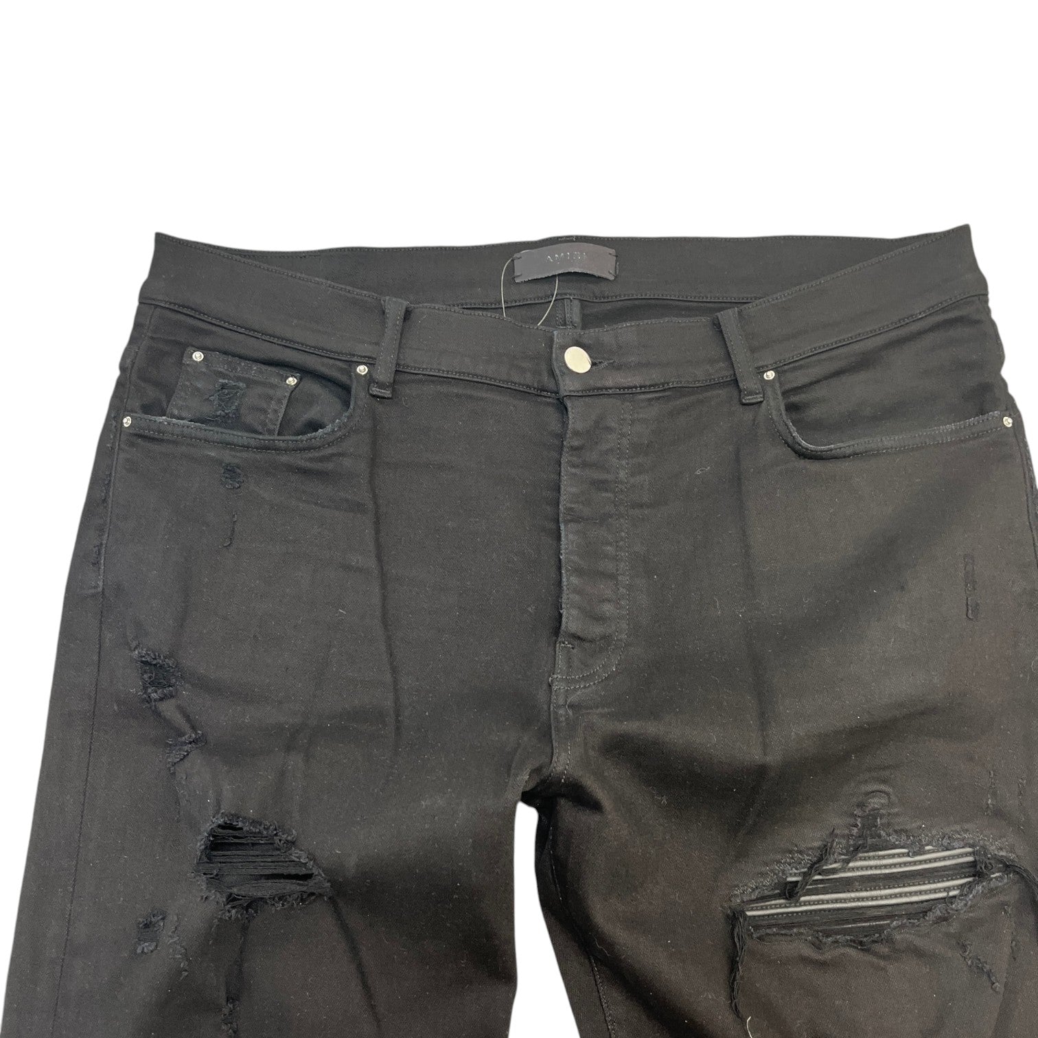 Men's Mx1 Distressed Jeans Black Size Waist 38"