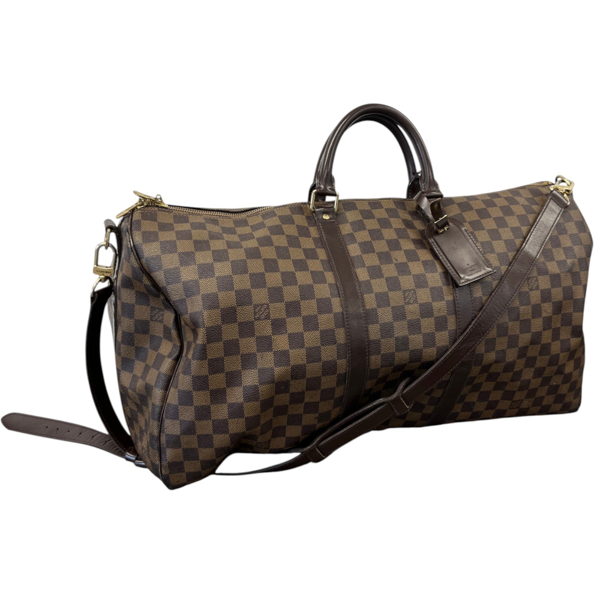Women's Damier Ebene Keepall Bandoulière 55 Bag Brown