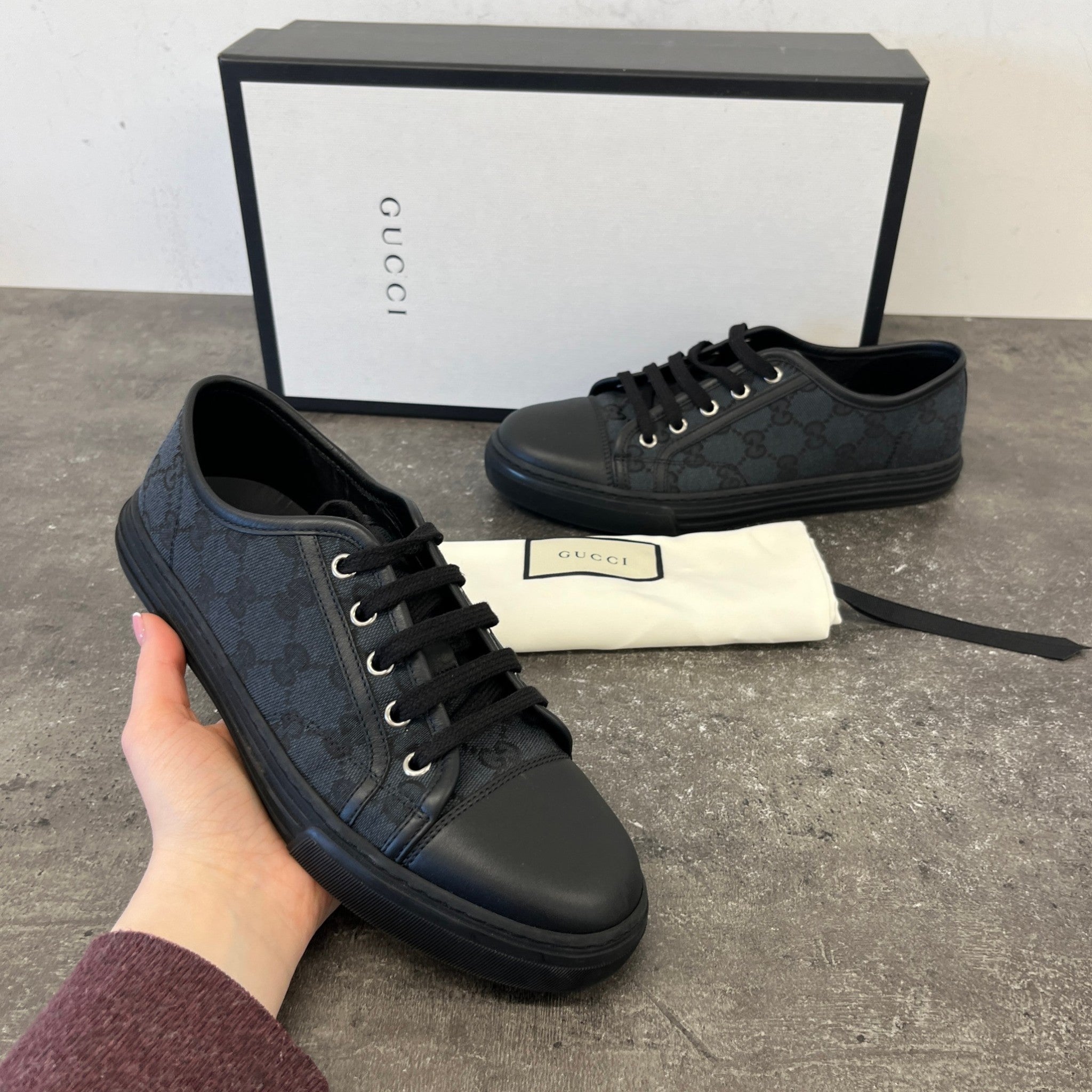 Women's Gg Supreme Low Trainers Black Size EU 38.5 / UK 5.5