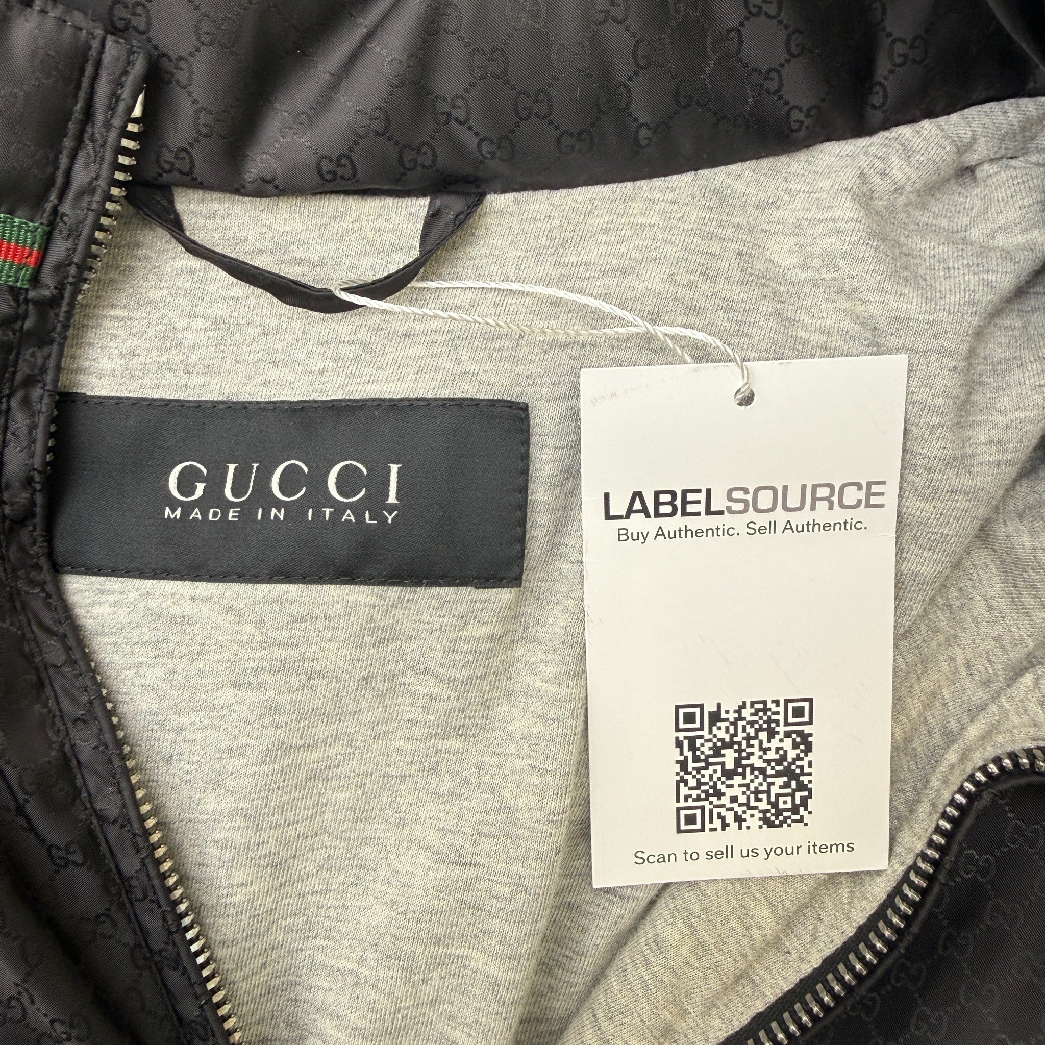 Men's Gg Monogram Jacket Black Size IT 52 / XL