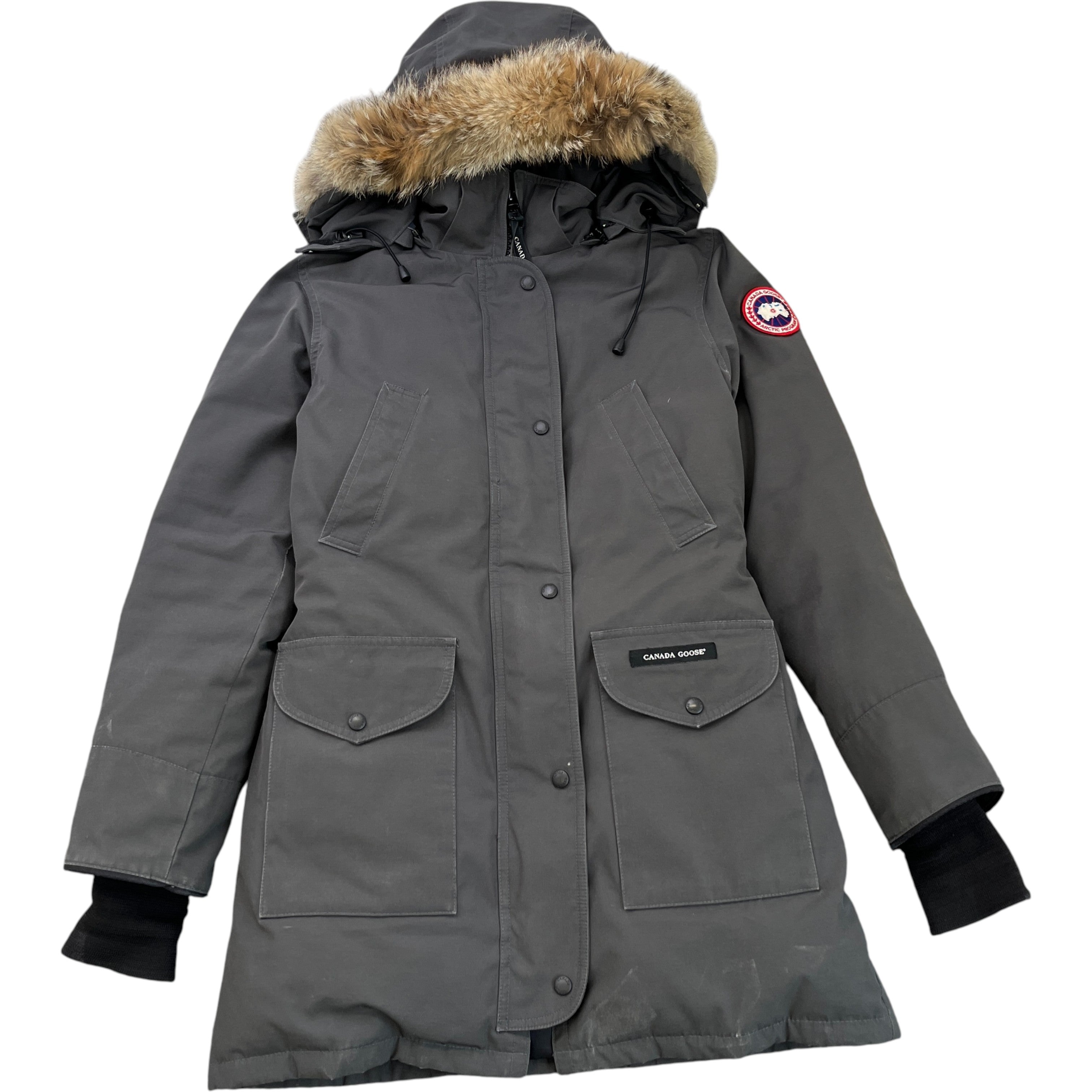 Women's Trillium Parka Down Jacket Grey Size S