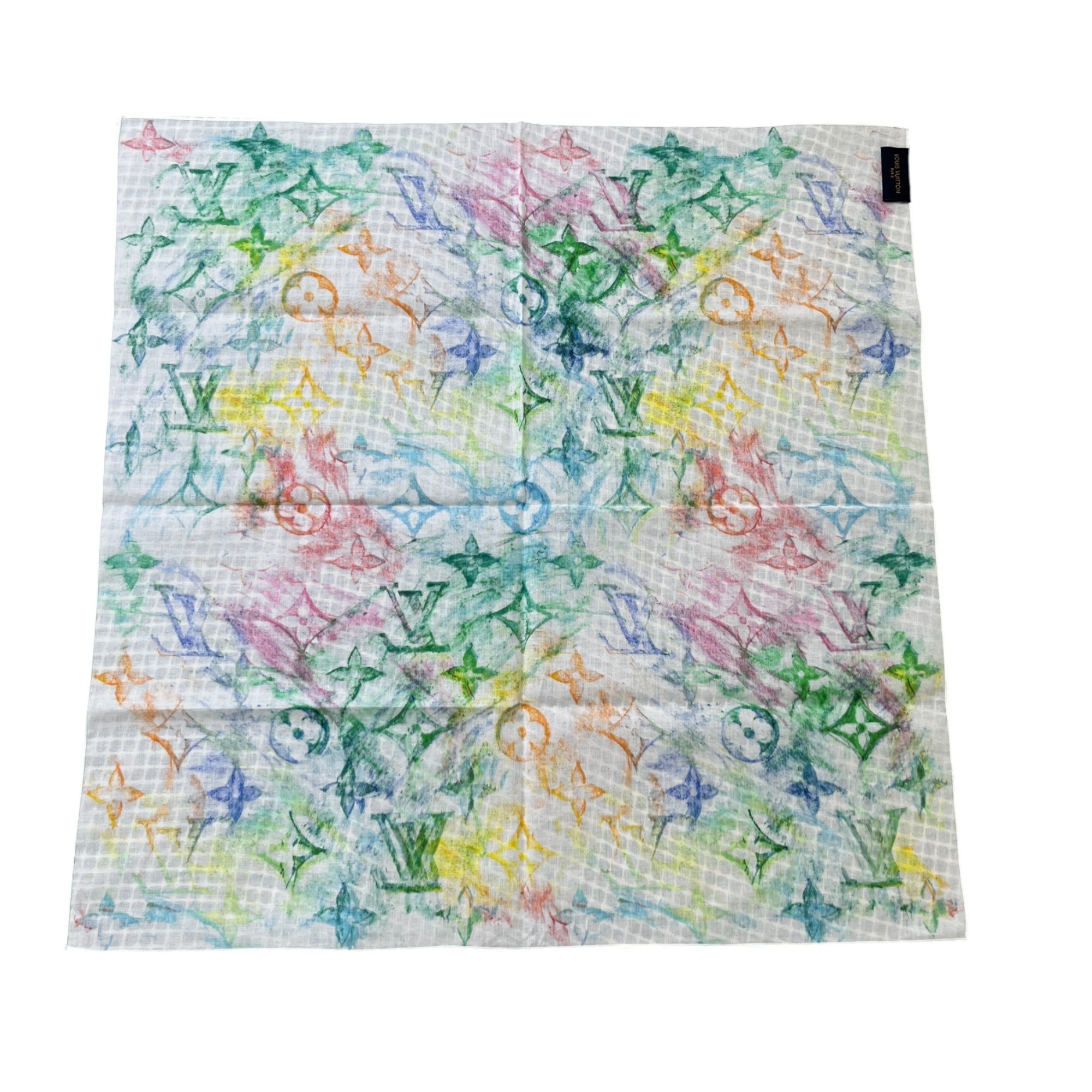 Shawl Monogram Watercolour Bandana & Mask Set Shawl Multi-Coloured