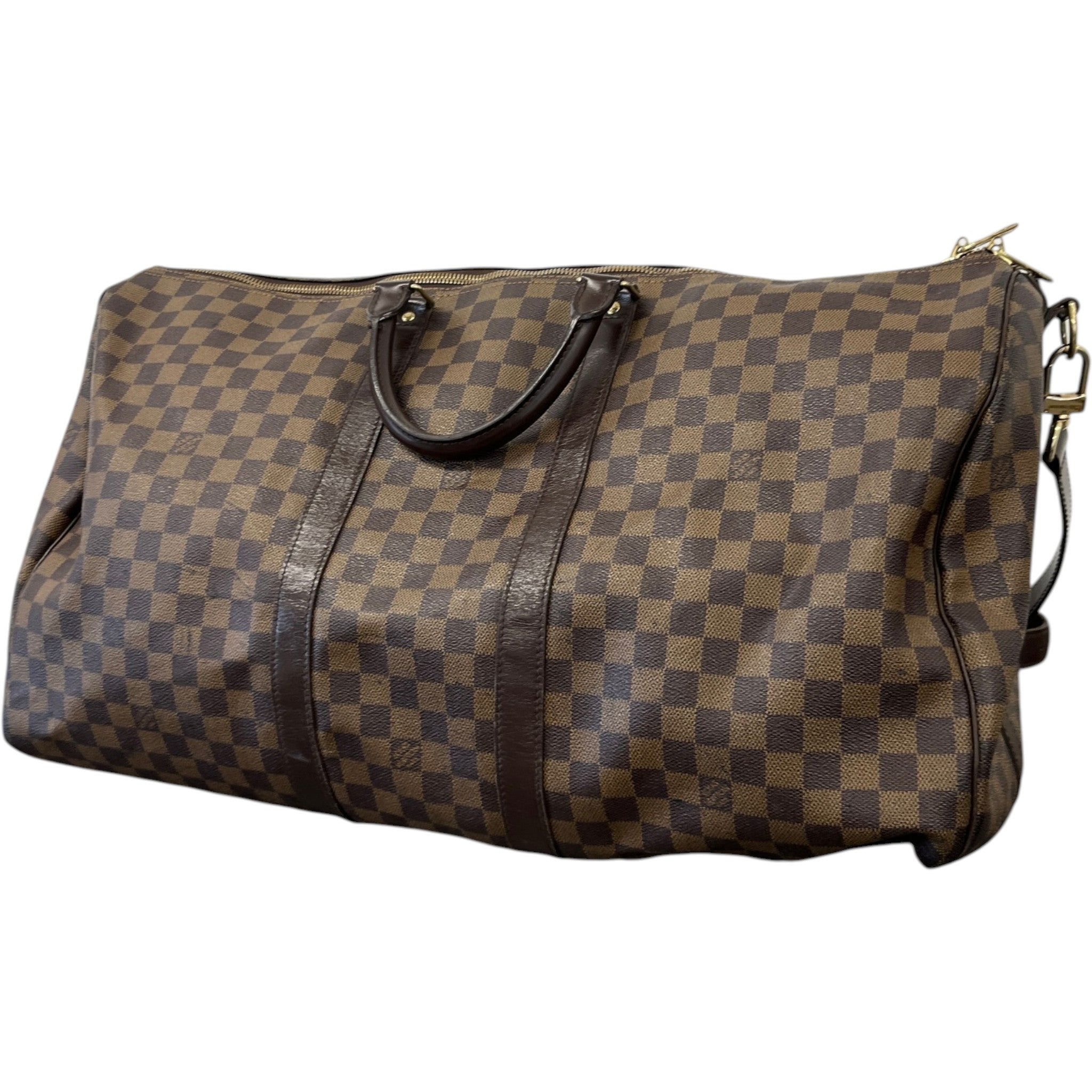Women's Damier Ebene Keepall Bandoulière 55 Bag Brown