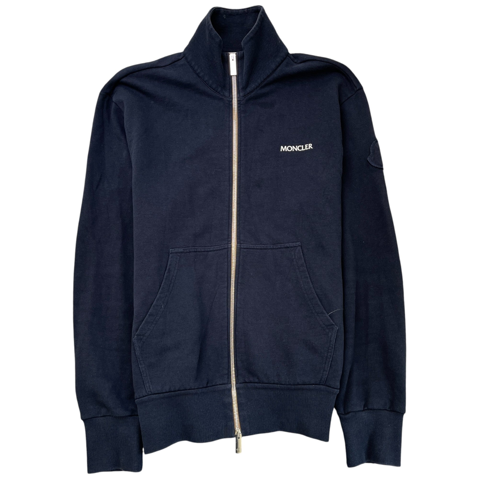 Men's Maglia Aperta Con Zip Sweatshirt Navy Size L