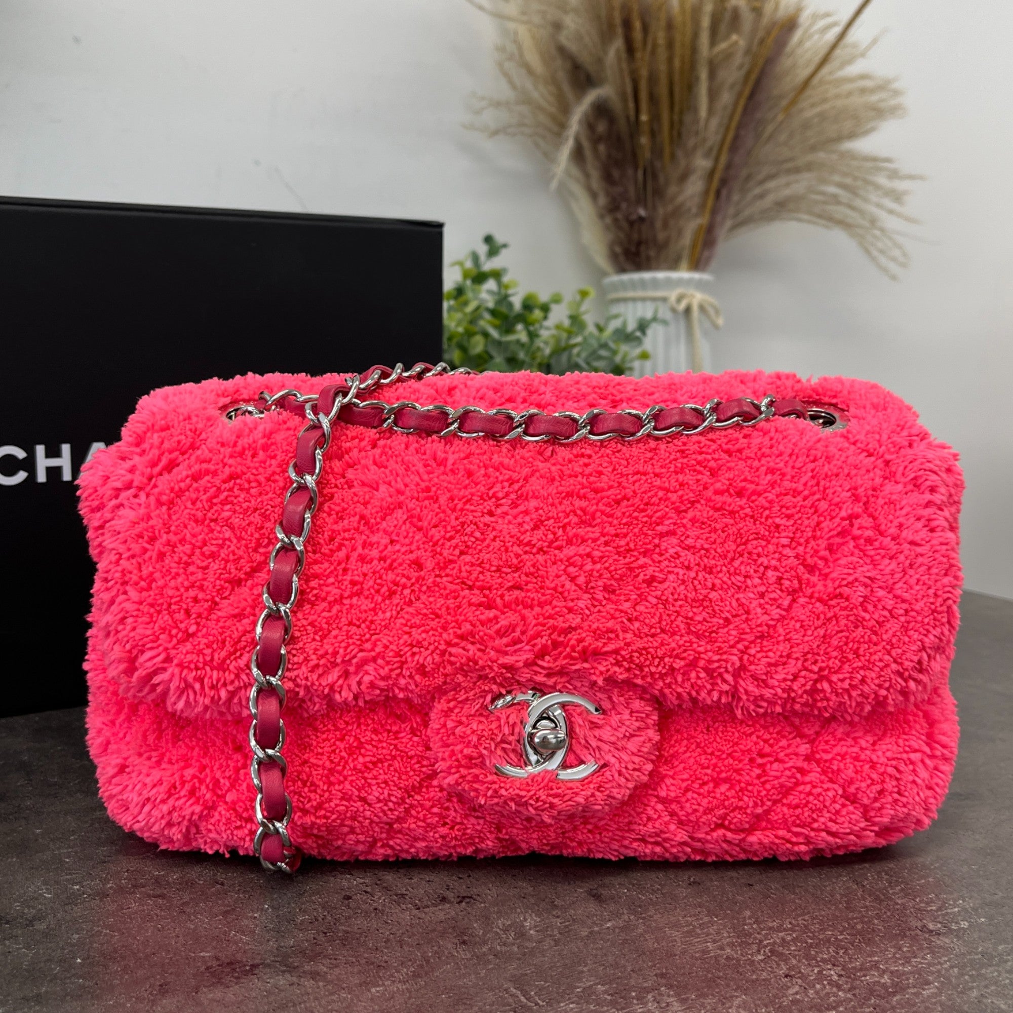 Women's Coco Beach Terry Cloth Medium Flap Bag Pink