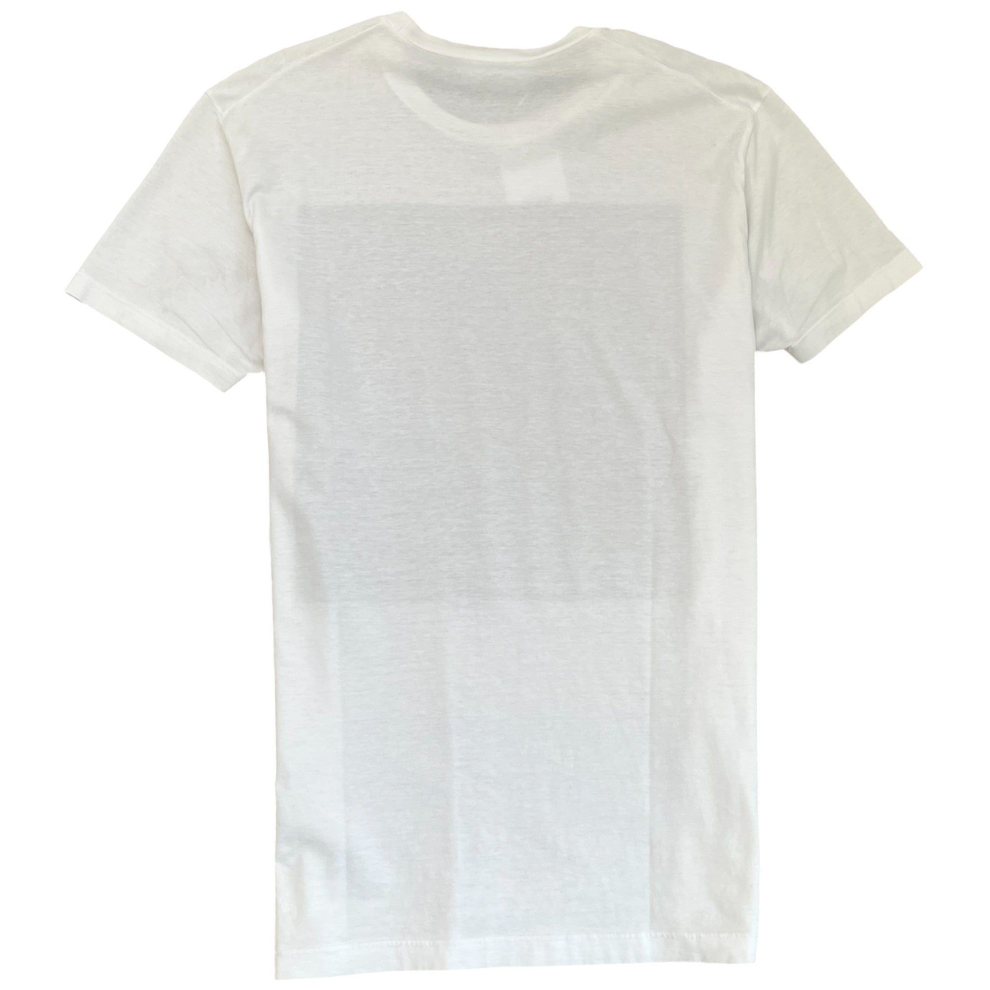 Men's Logo Striped Square T-Shirt White Size M