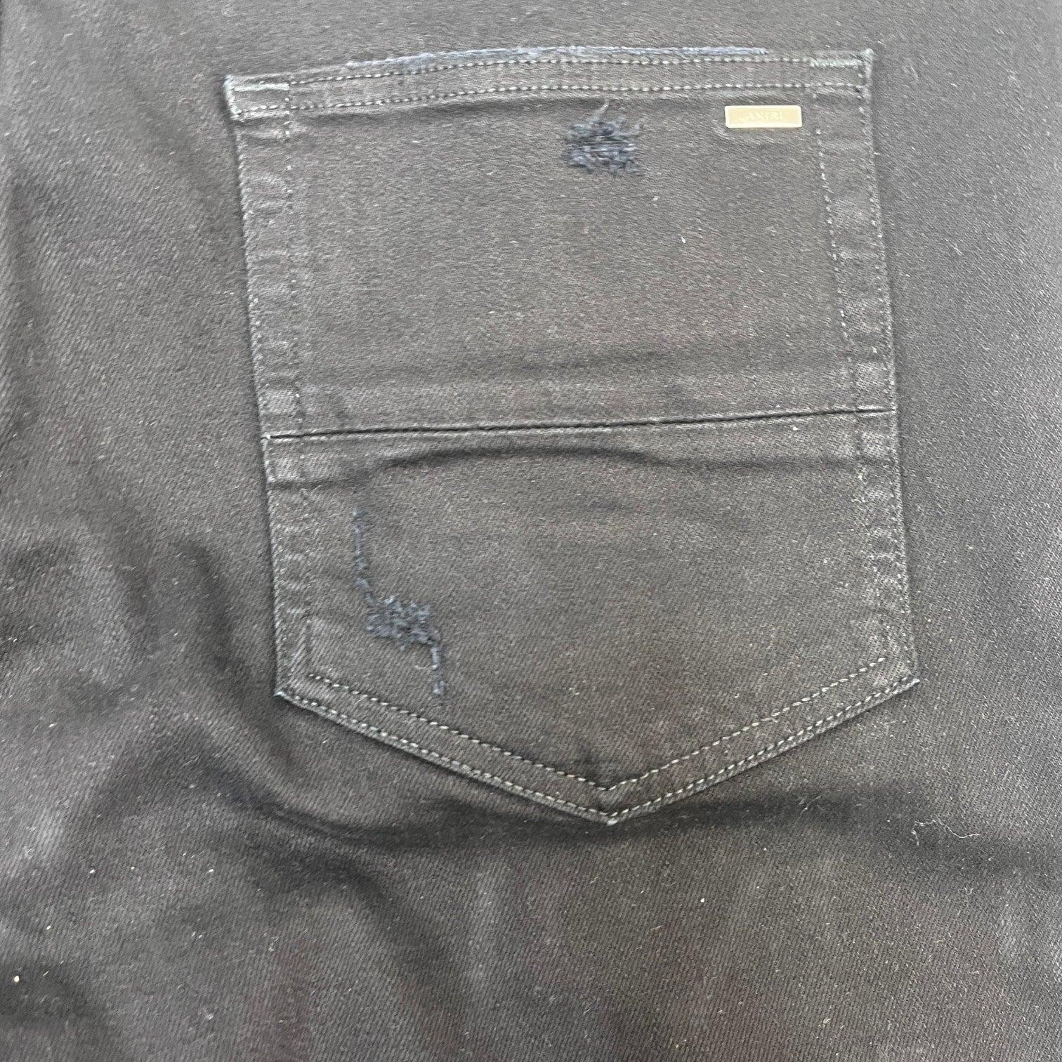 Men's Mx1 Distressed Jeans Black Size Waist 38"