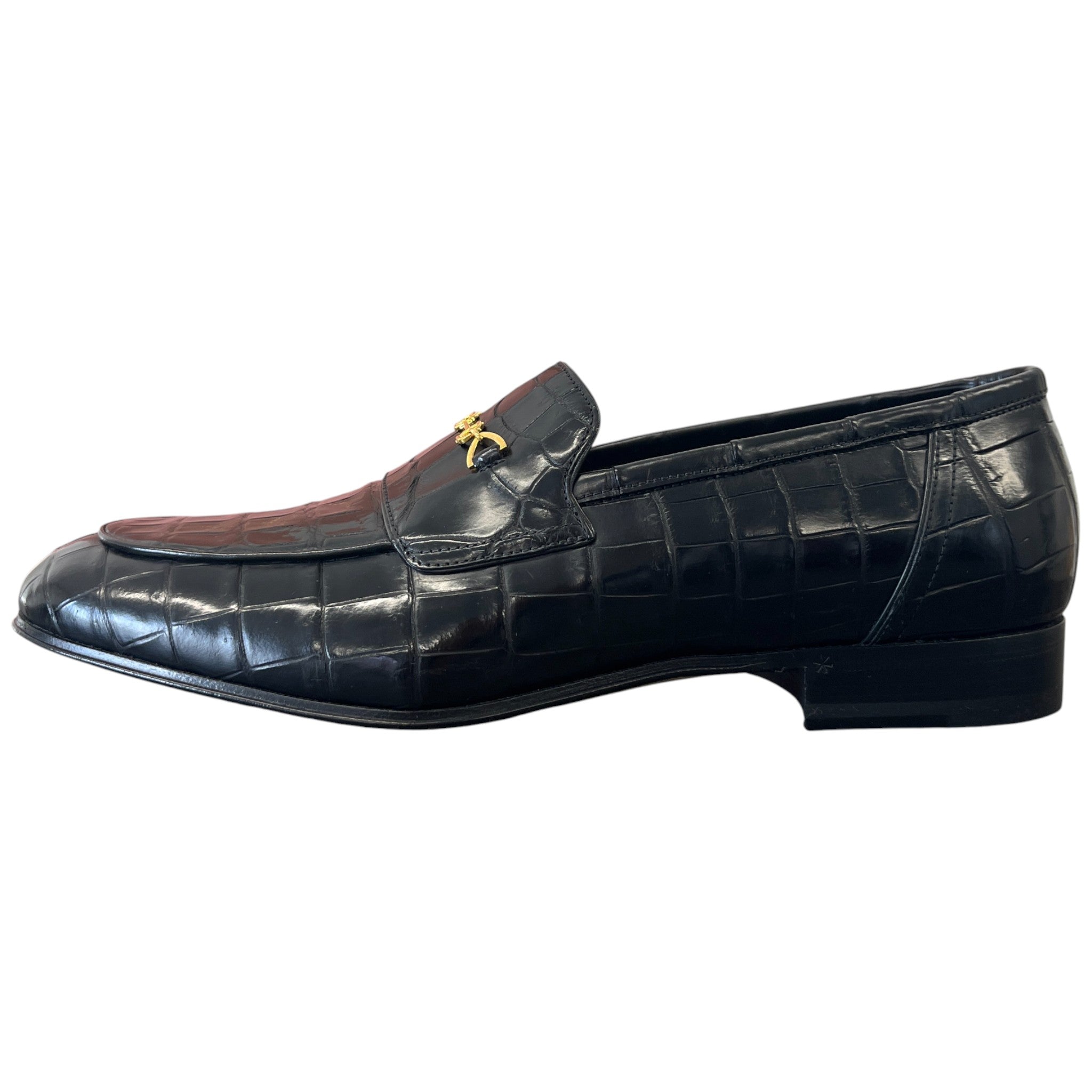 Men's Jordaan Crocodile Loafers Black Size EU 43 / UK 9