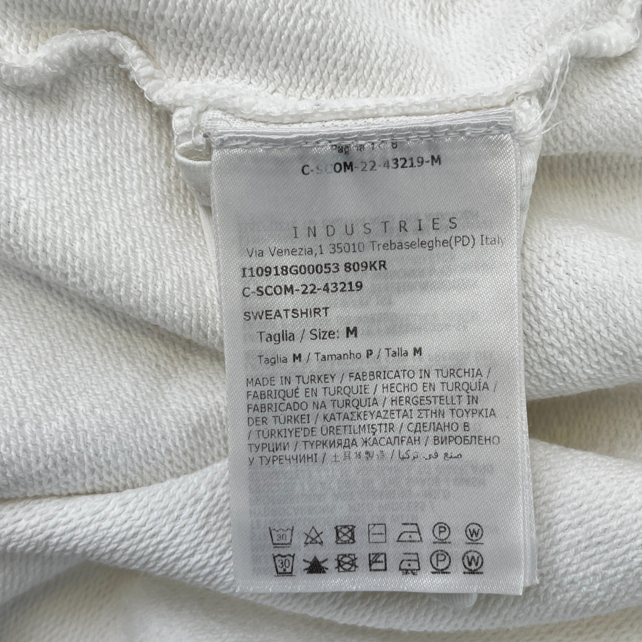 Men's Logo Patch Sweatshirt White Size M