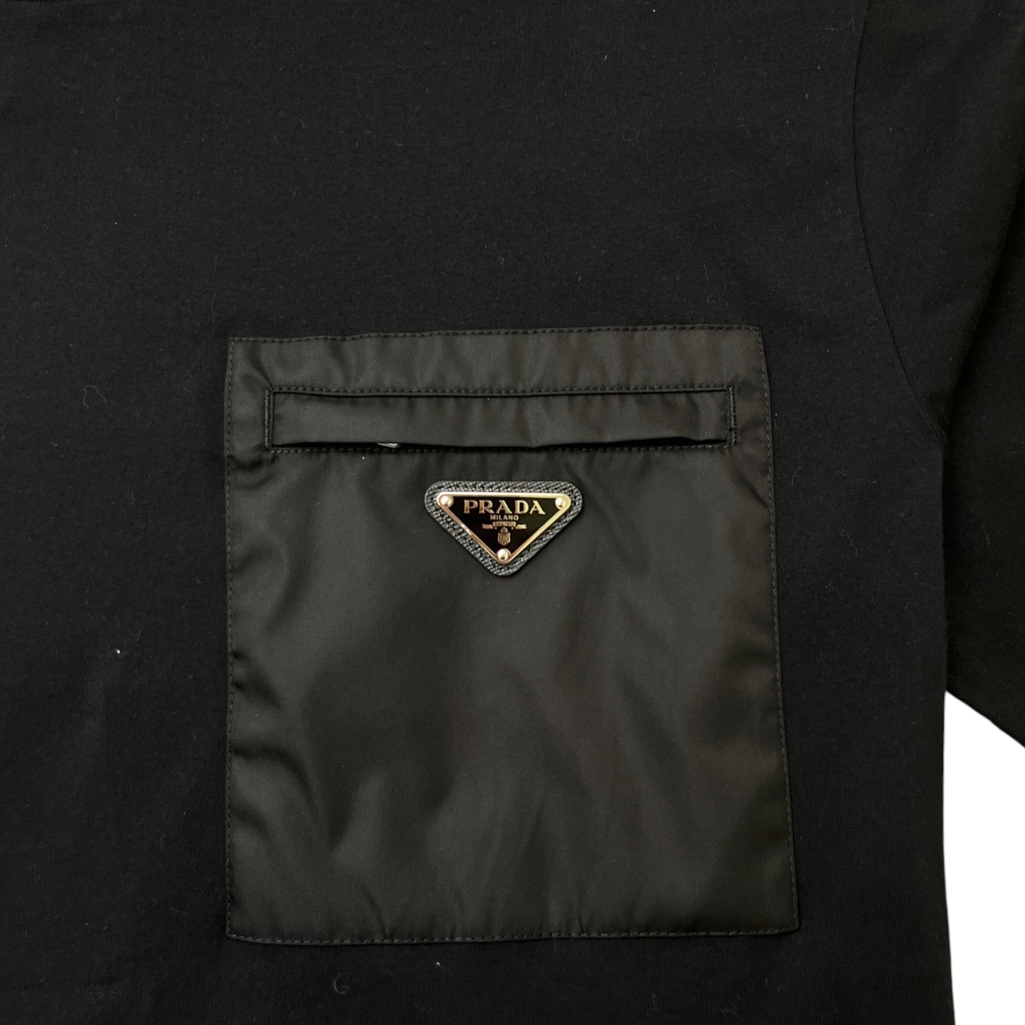 Men's Nylon Pocket Logo T-Shirt Black Size XL