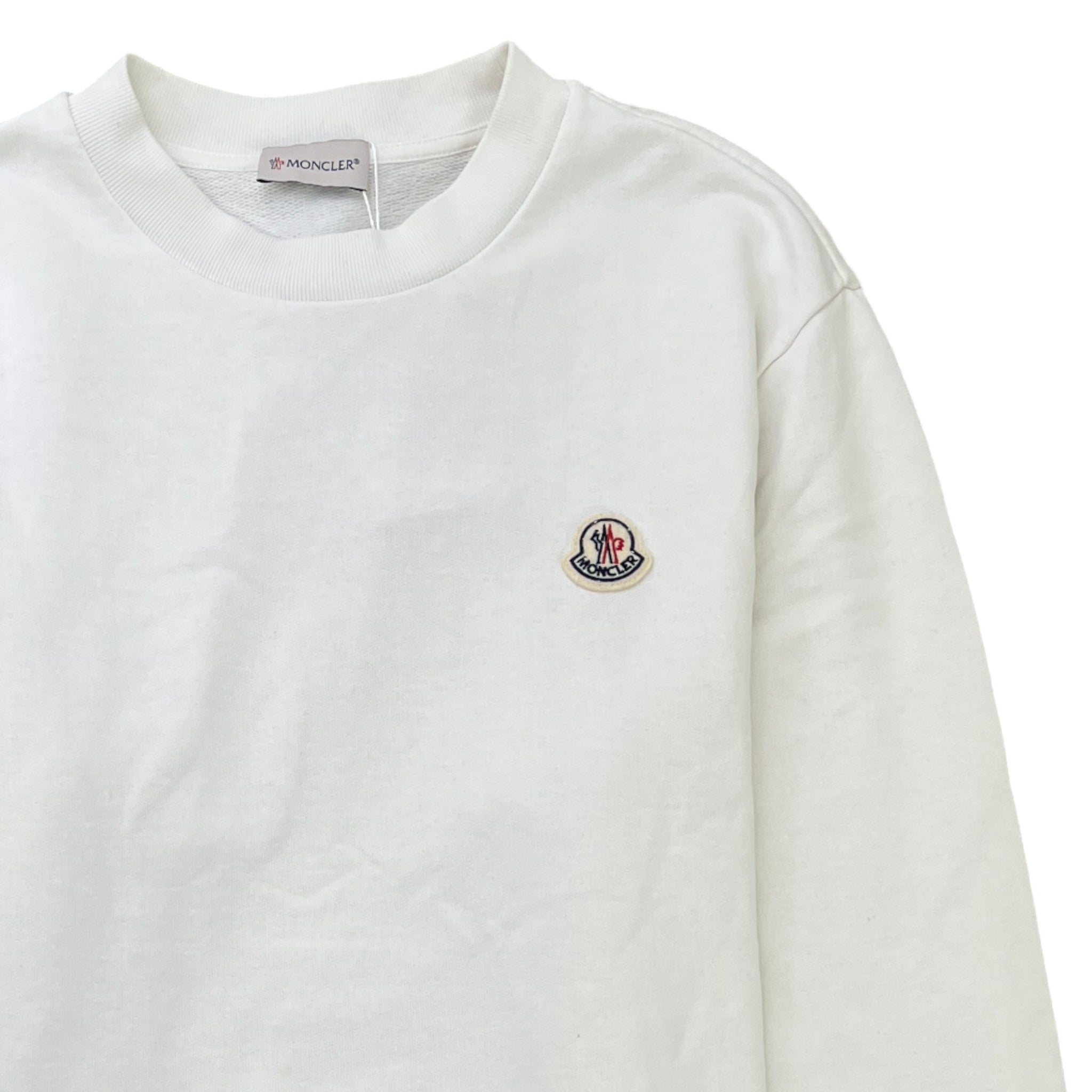 Men's Logo Patch Sweatshirt White Size M