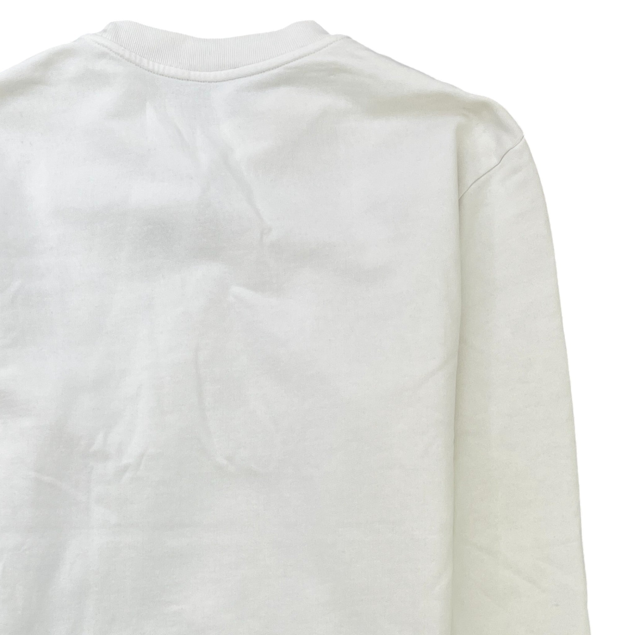 Men's Logo Patch Sweatshirt White Size M