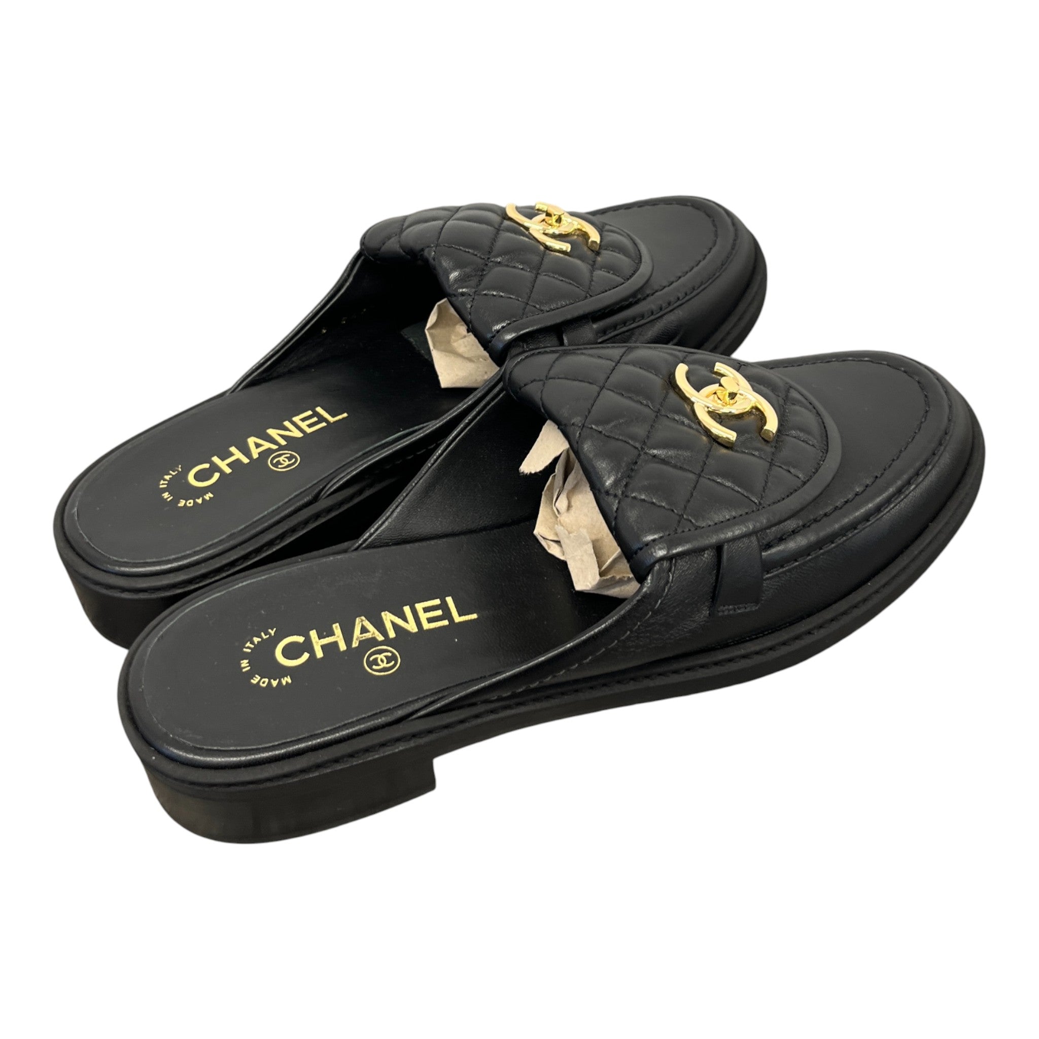 Women's Cc Turnlock Slip On Loafers Black Size EU 41 / UK 8