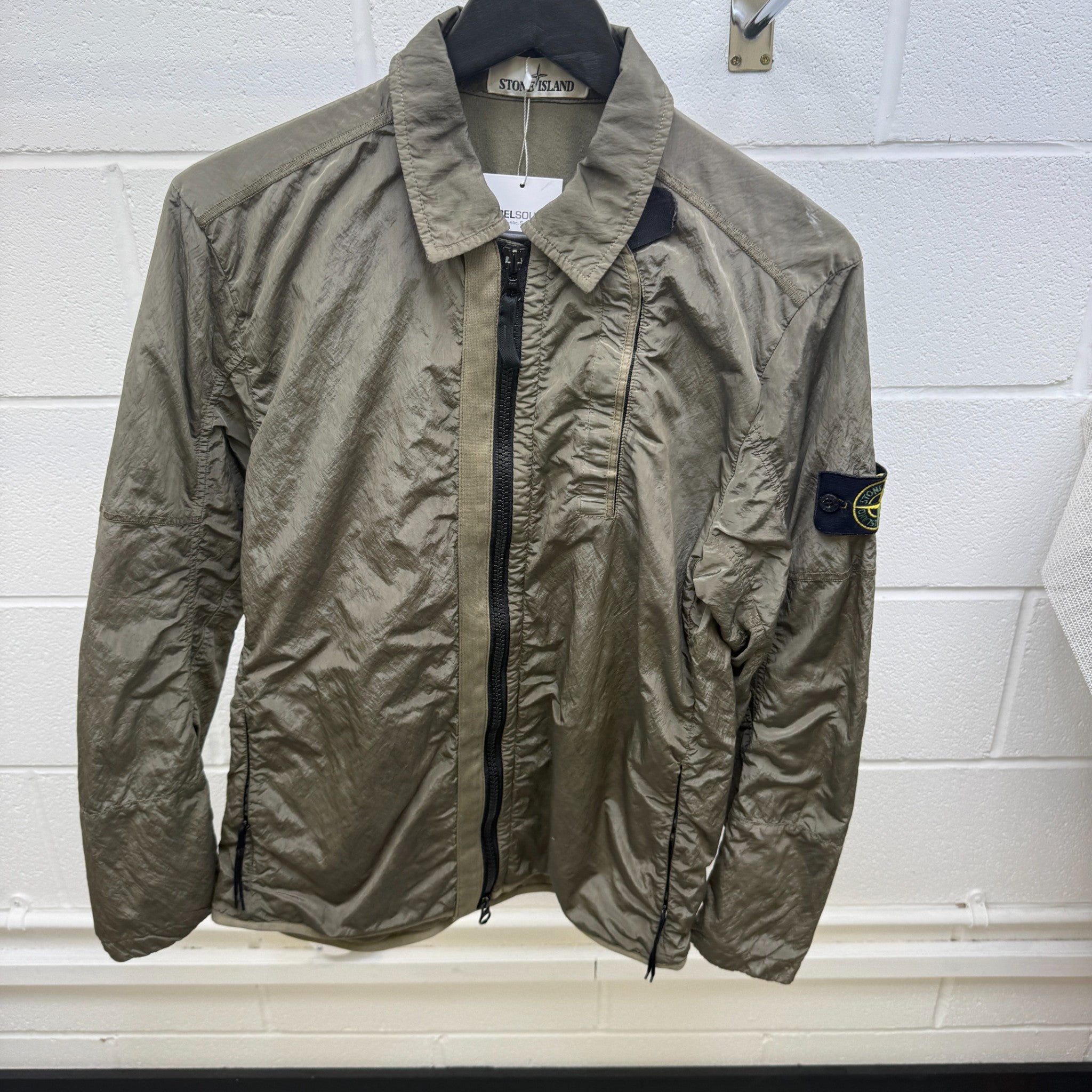 Men's Nylon Metal OverShirt Khaki Size S