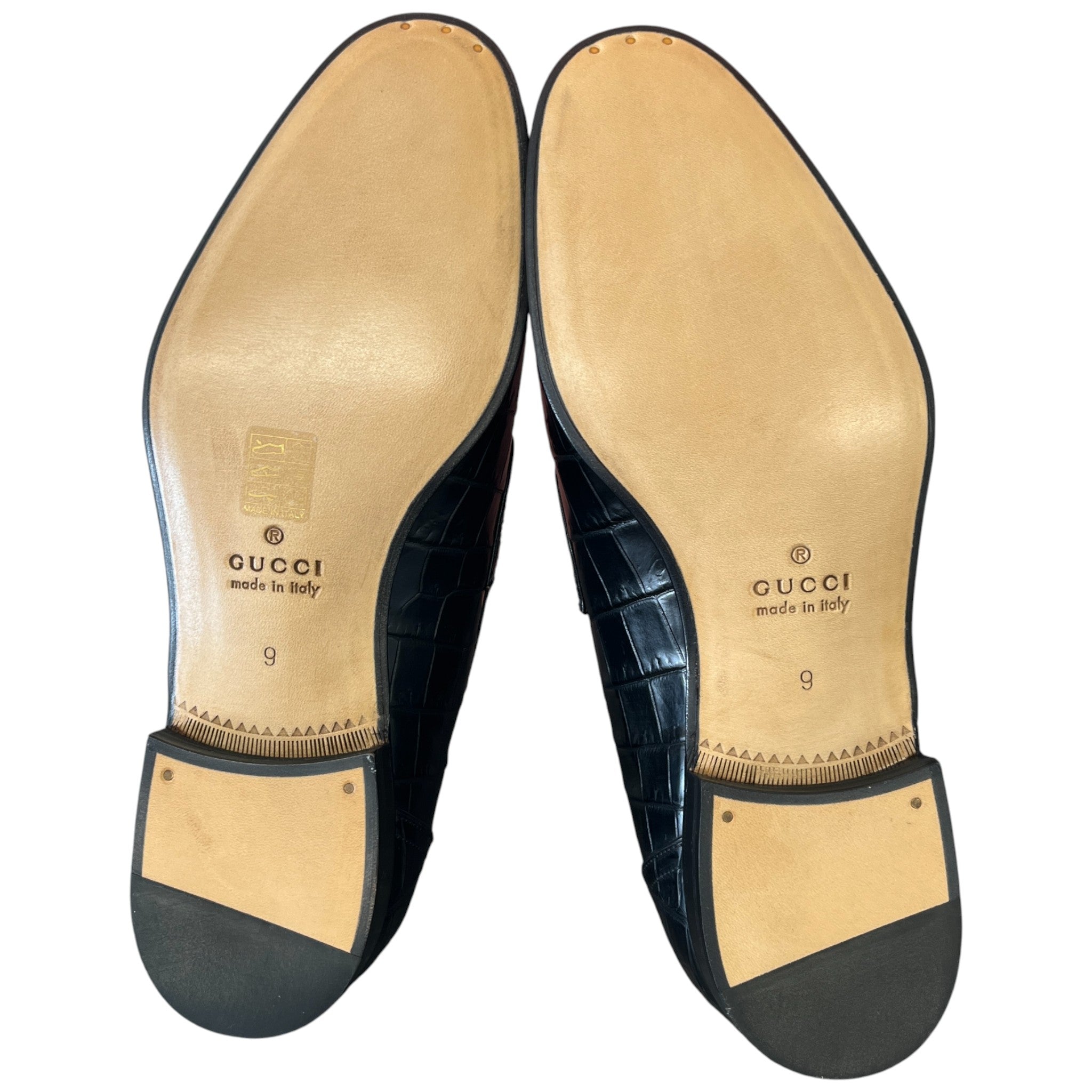 Men's Jordaan Crocodile Loafers Black Size EU 43 / UK 9