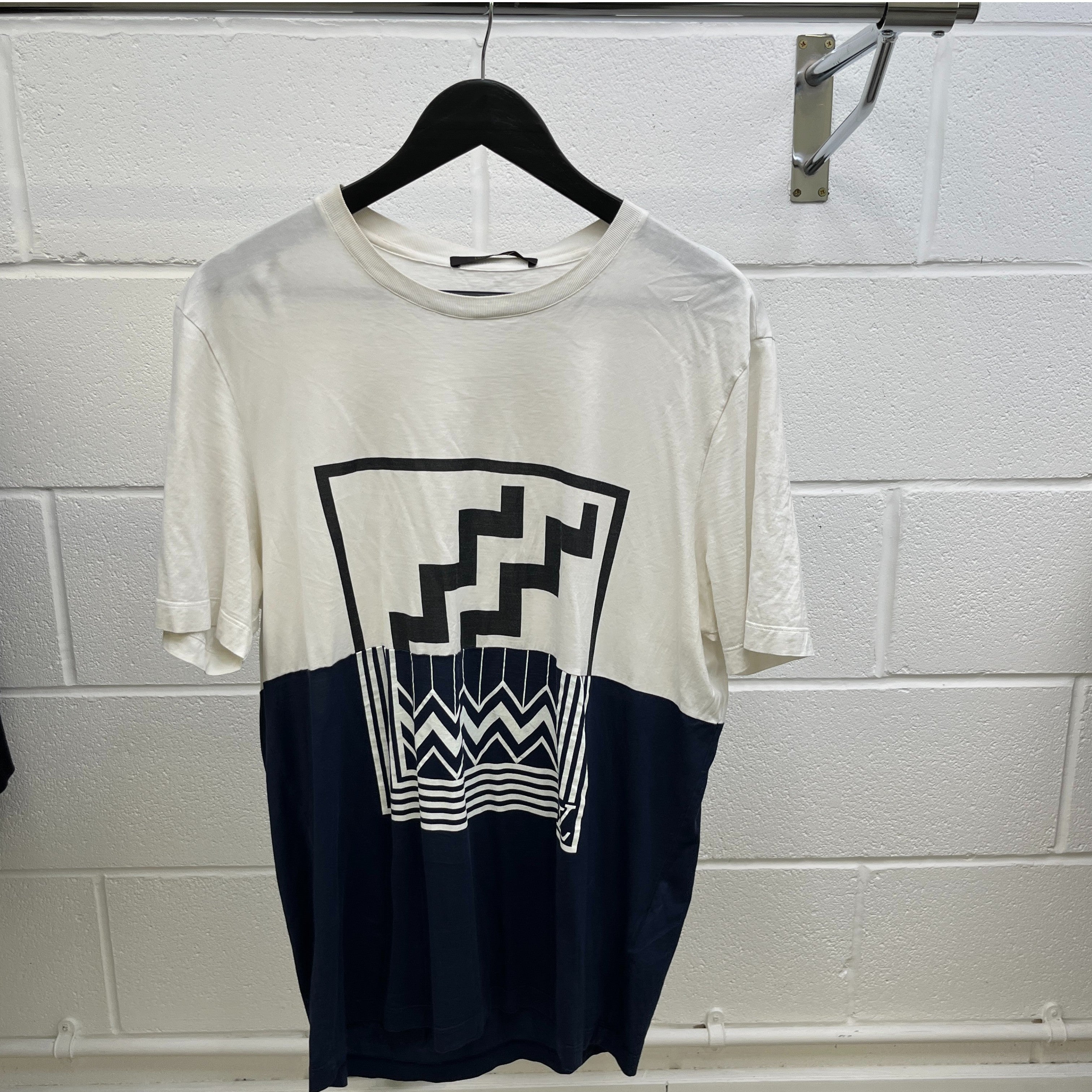 Men's Split Logo T-Shirt White Size XL