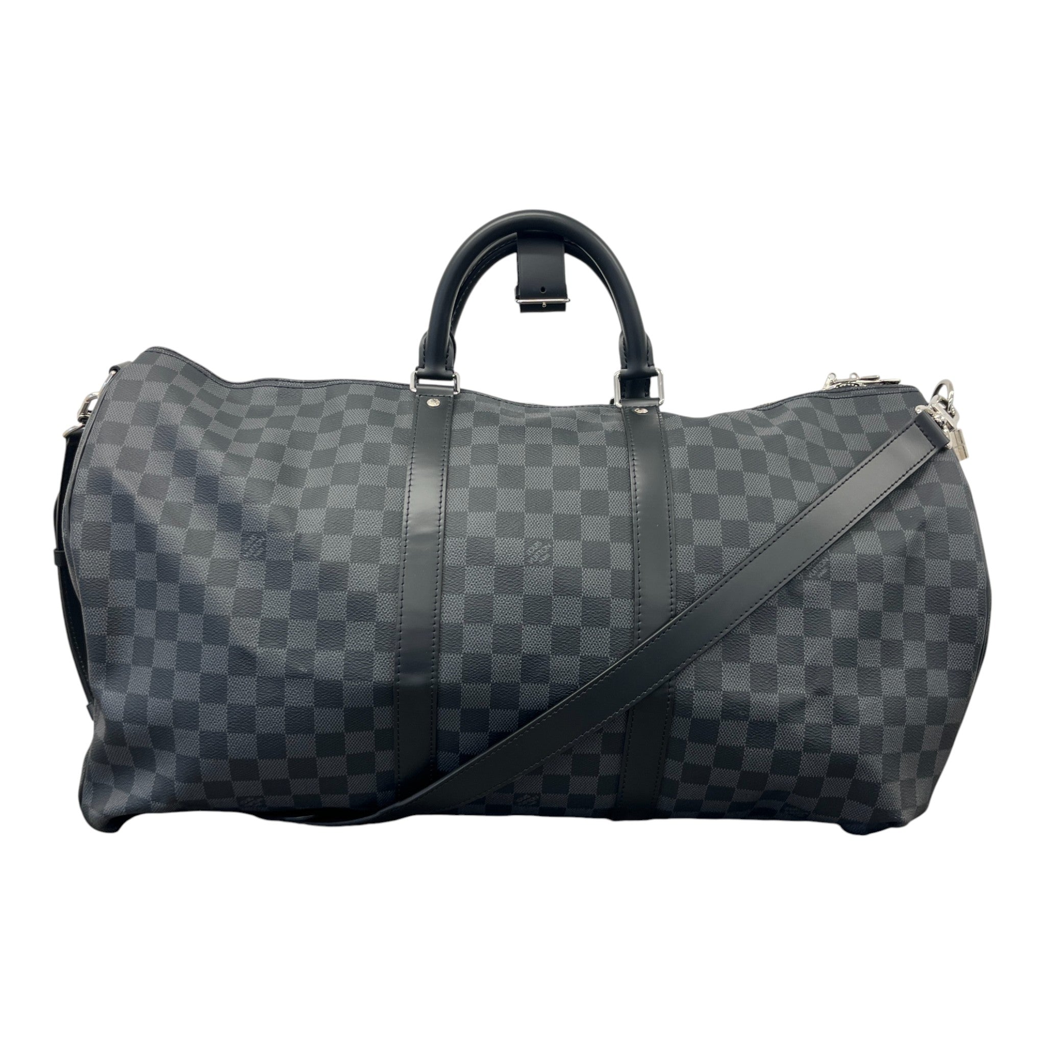 Men's Damier Graphite Keepall Bandoulière 55 Bag Charcoal