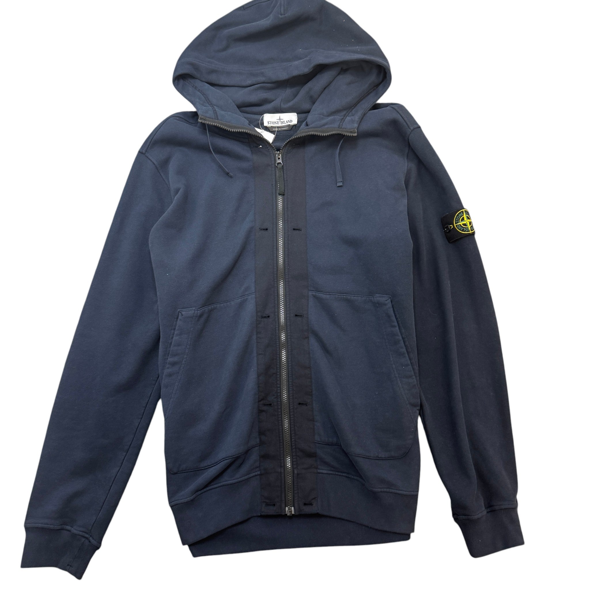 Men's Applique Logo Hoodie Blue Size XXL
