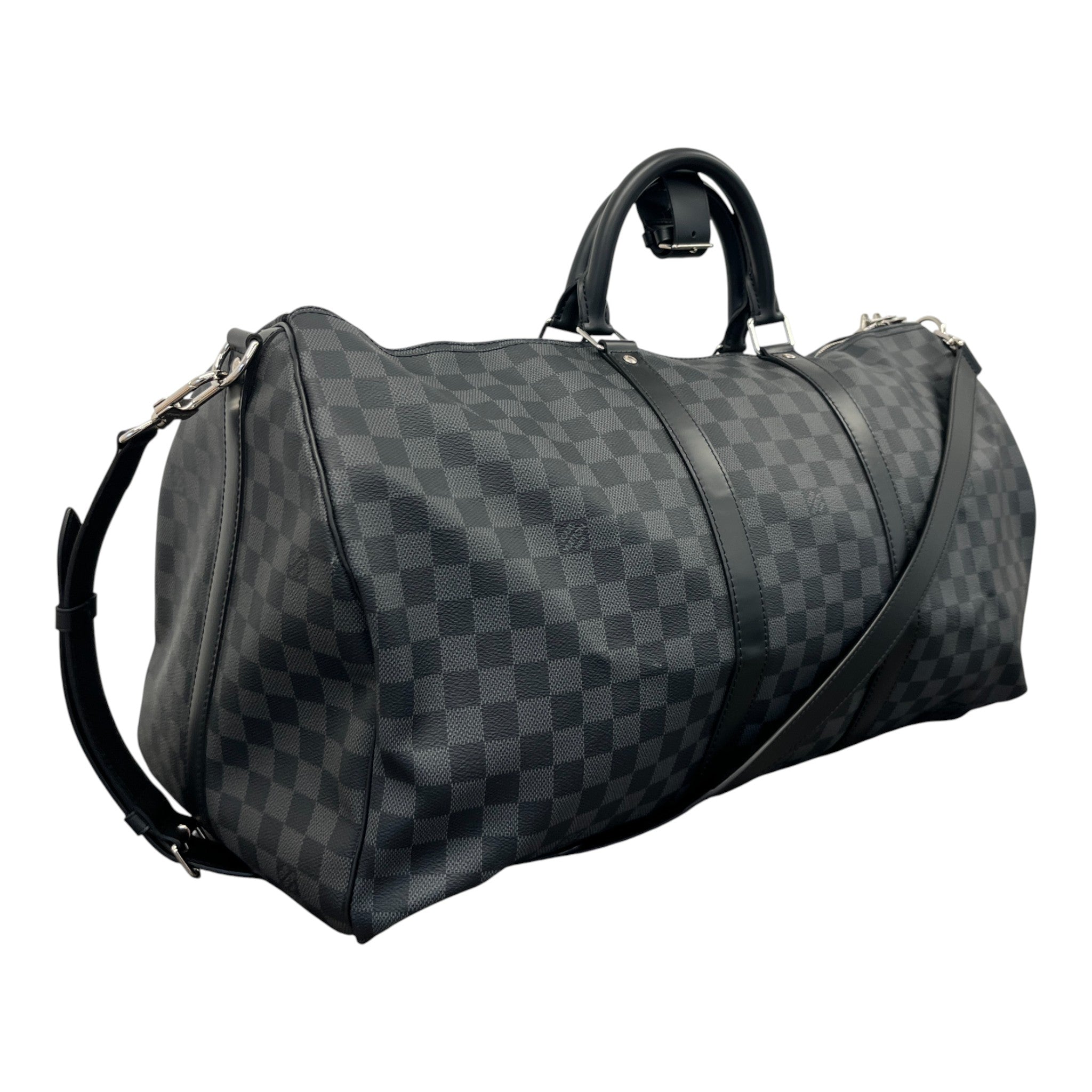 Men's Damier Graphite Keepall Bandoulière 55 Bag Charcoal