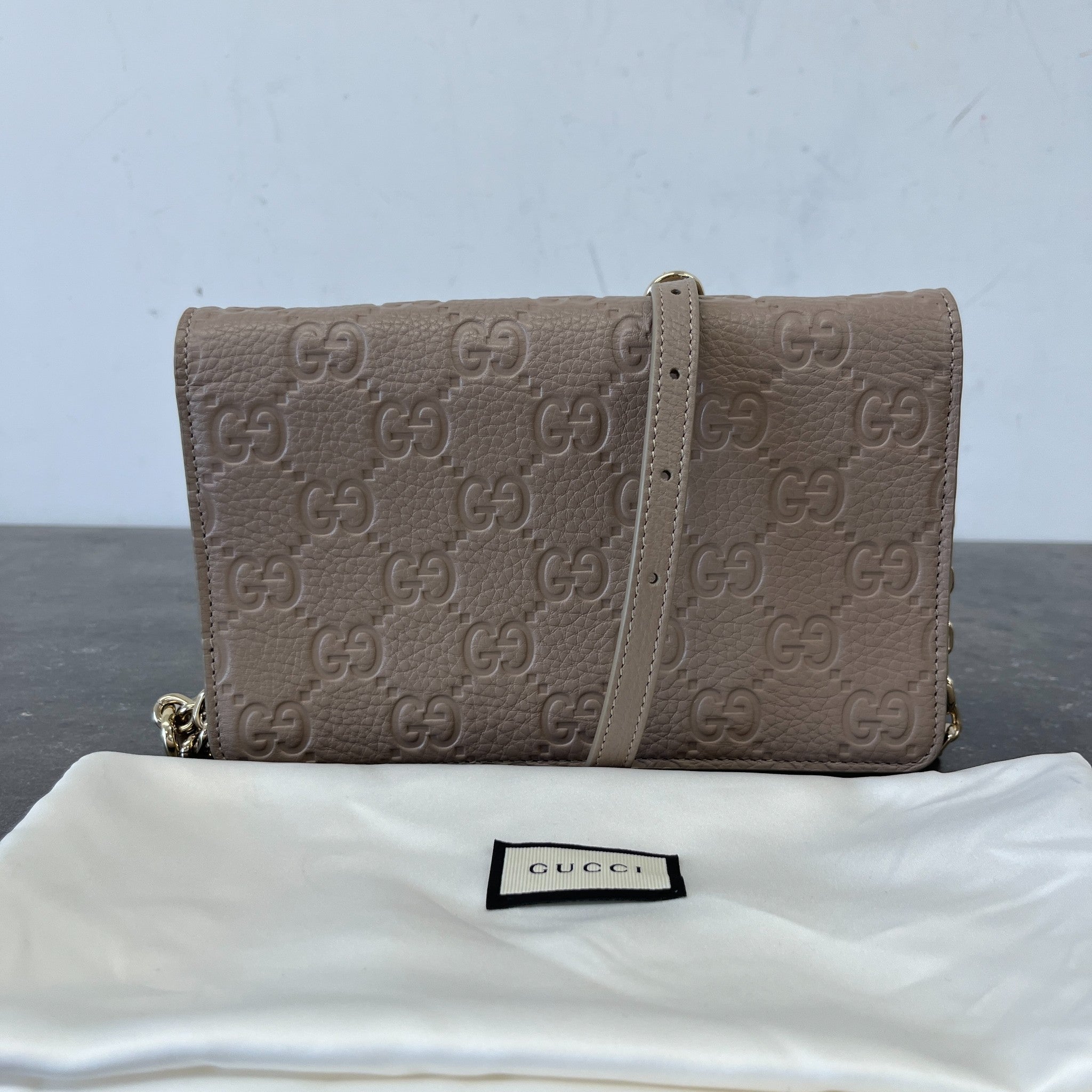 Women's Gg Emblem Bag Nude