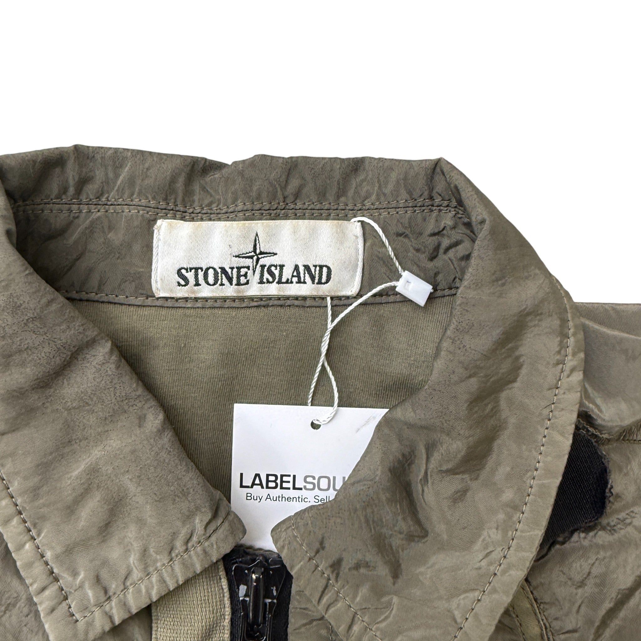 Men's Nylon Metal OverShirt Khaki Size S