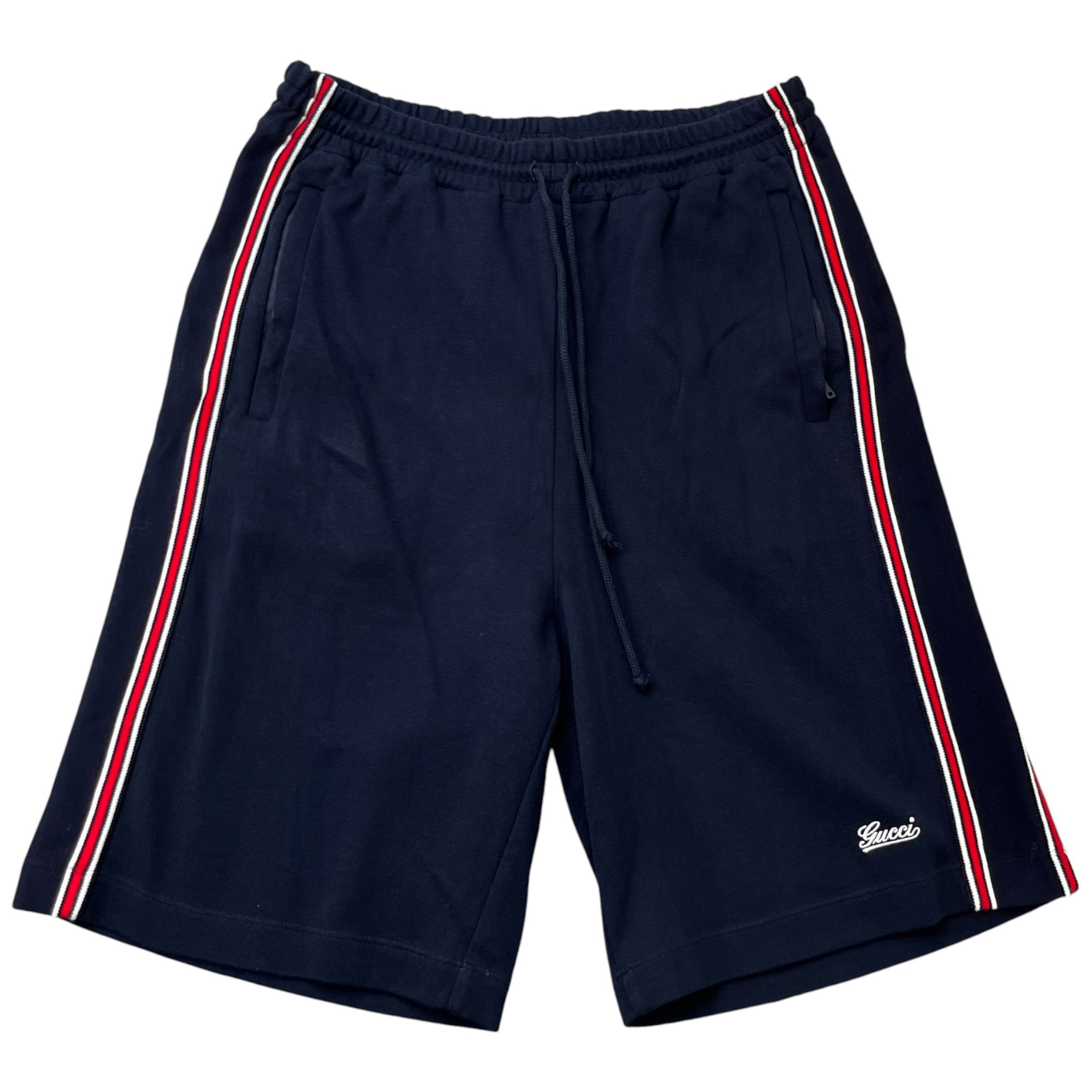 Men's Embroidered Logo Shorts Navy Size M