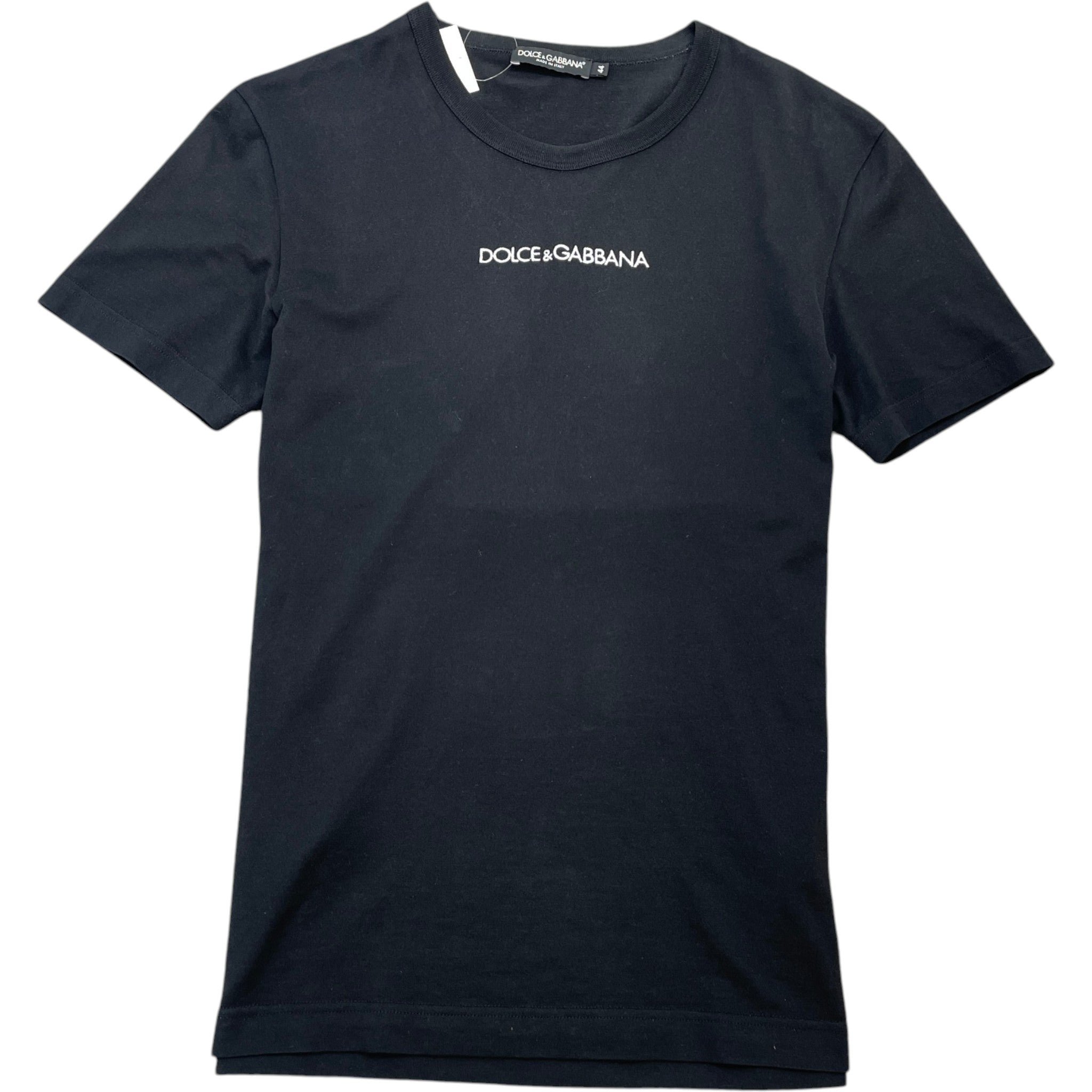 Men's Embroidered Logo T-Shirt Black Size IT 44 / UK XS