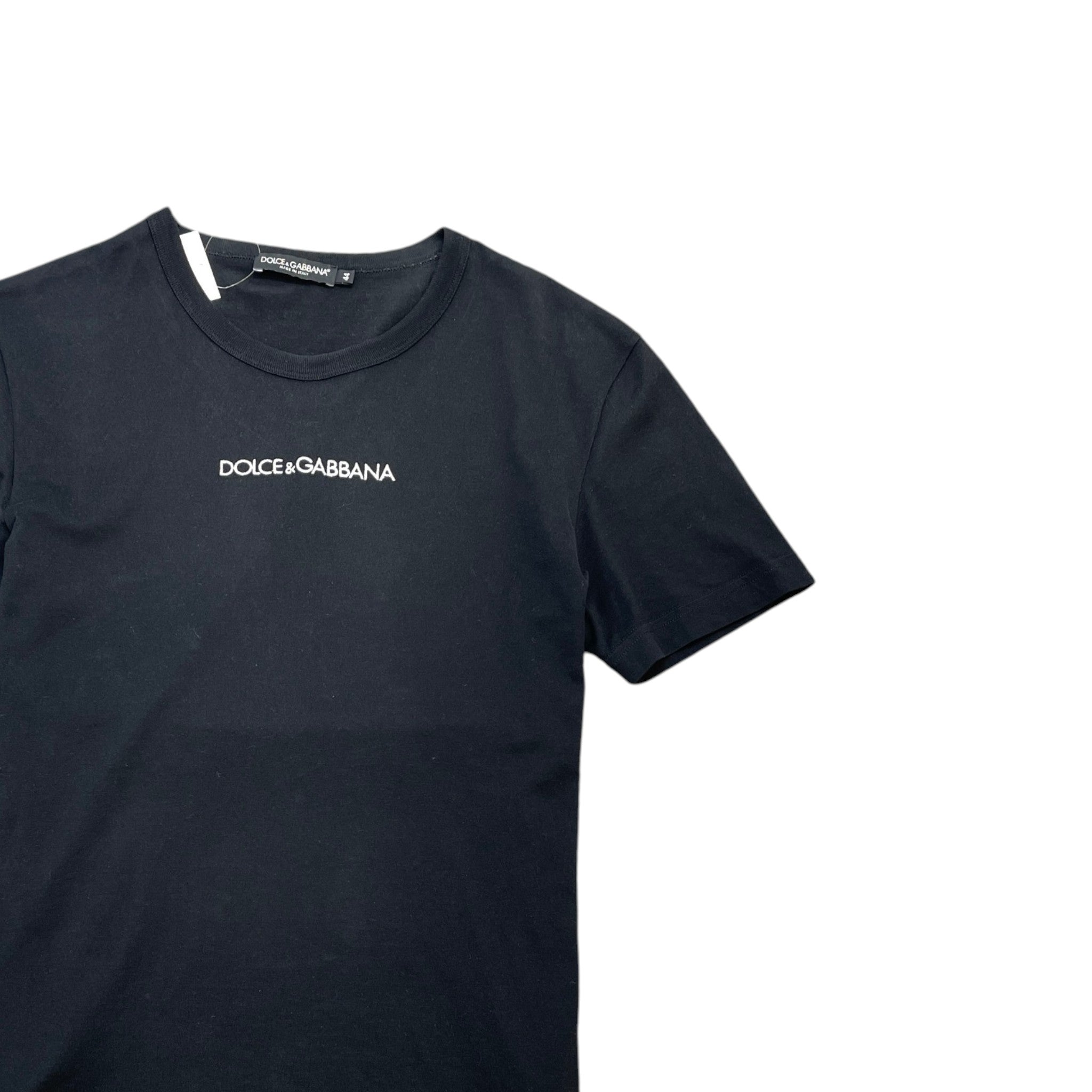 Men's Embroidered Logo T-Shirt Black Size IT 44 / UK XS