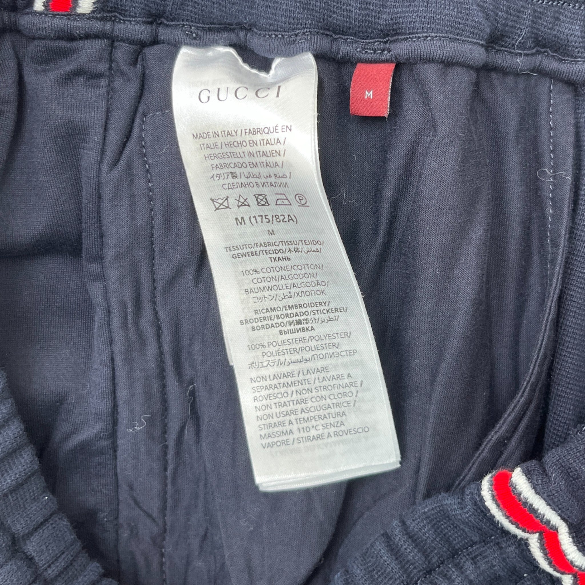 Men's Embroidered Logo Shorts Navy Size M