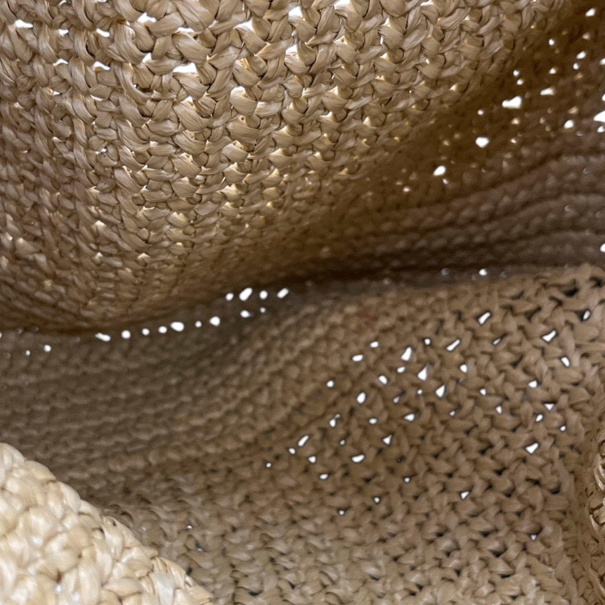 Women's Raffia Plaque Logo Tote Bag Brown